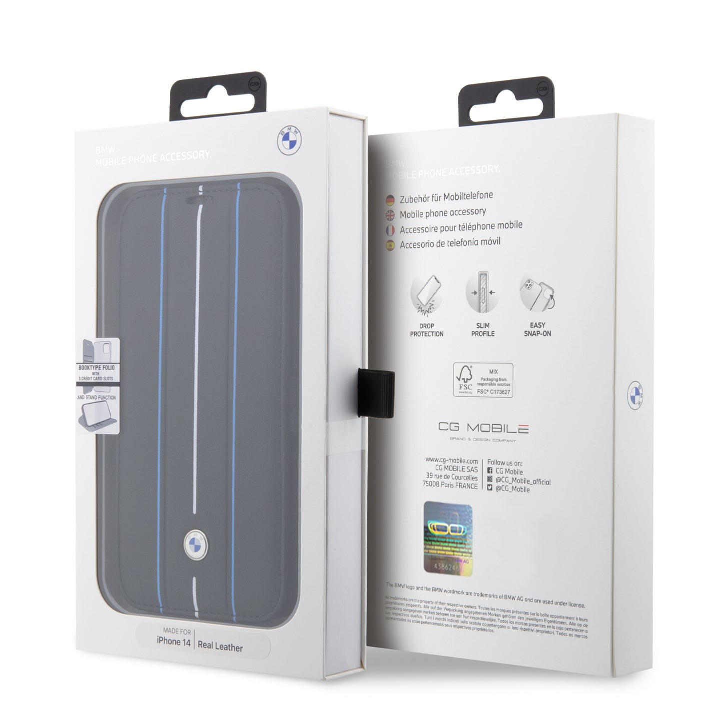 Funda BMW Diseño Pista para iPhone 14 - Negro | Case Original de Lujo