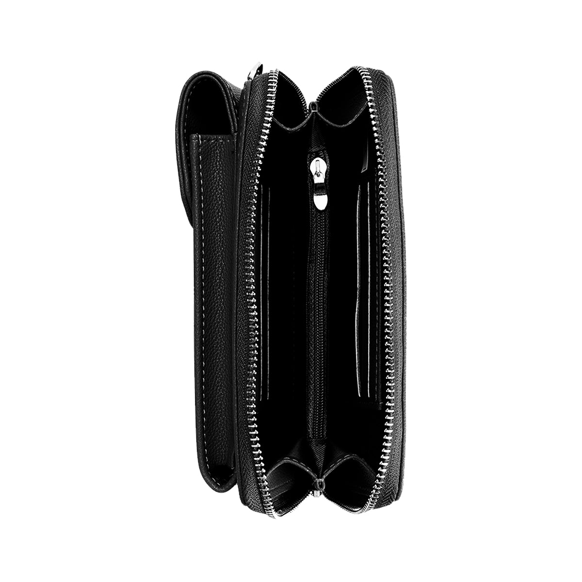 Cartera Forward Tipo Piel con Correa Color Negro