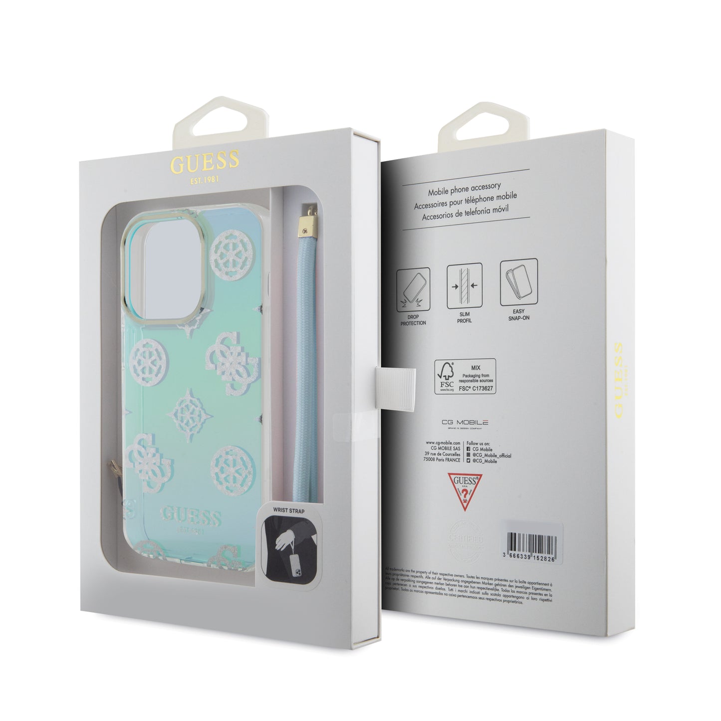 Case Guess Peony con Correa iPhone 15 Pro