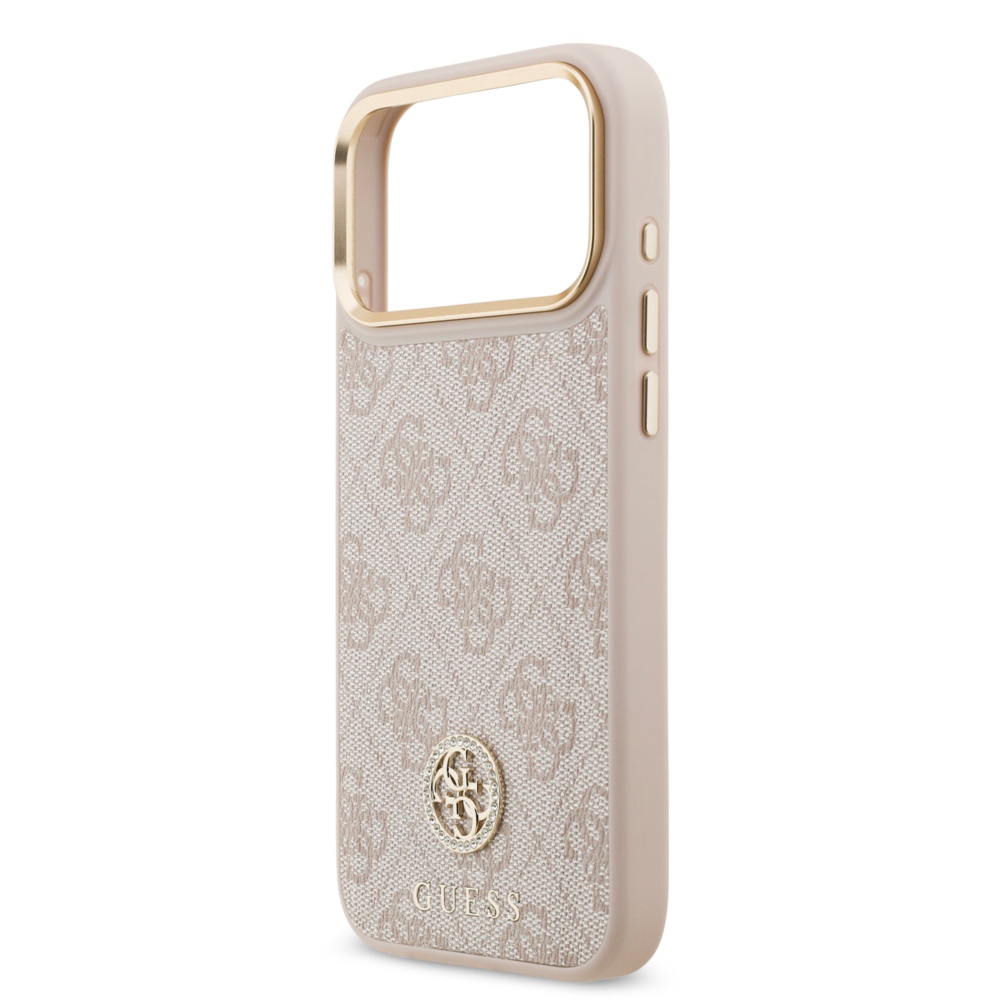 Funda Guess para iPhone 17 Pro Rosa – Diseño 4G Leather Metal Hardware