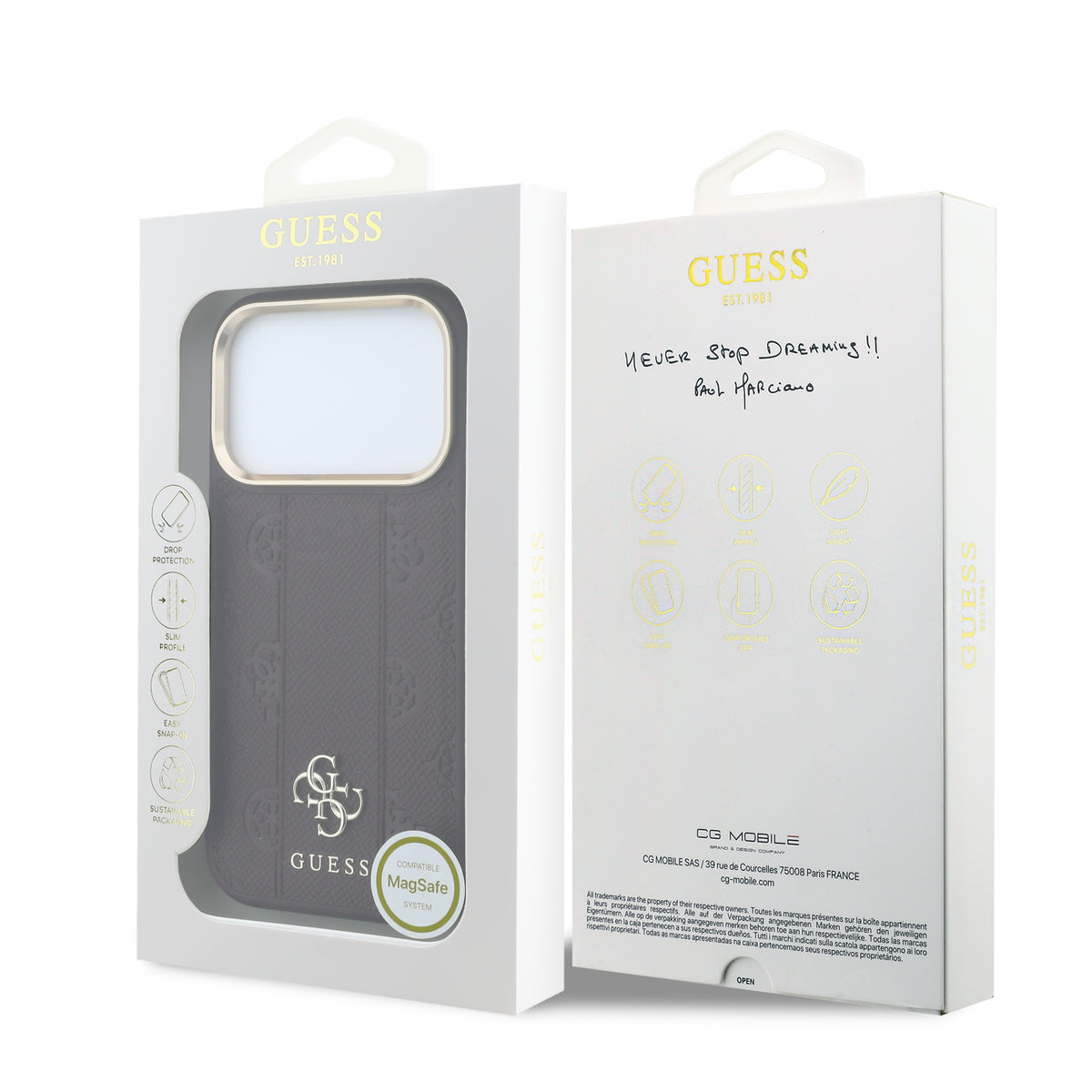 Funda Guess Original iPhone 18 Pro Max Peony 4G Vino