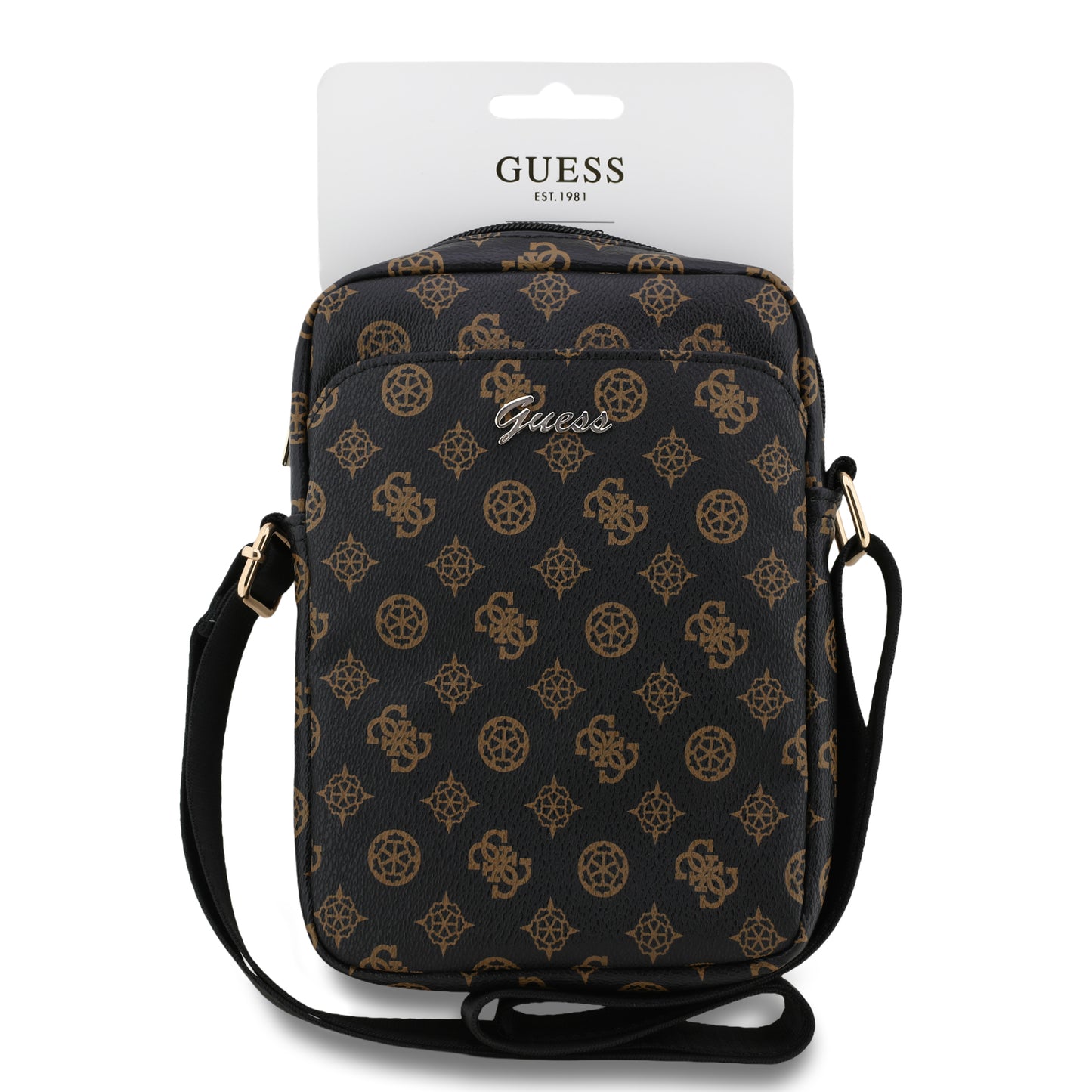 Bandolera Guess Peony 8" Negra – Bolso Moderno y Elegante para Mujer
