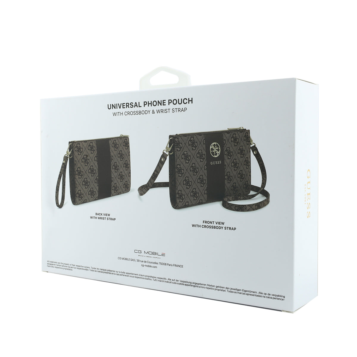 Cartera Guess Original Universal 4G Franja Cafe