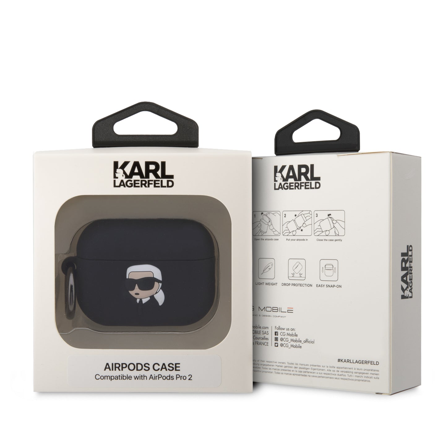 Case Karl Silicon AirPods Pro Negro | Estilo y Protección de Lujo