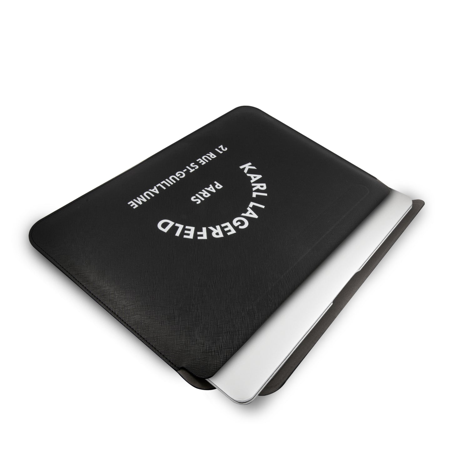 Funda Karl Lagerfeld Safiano para Laptop 14” – Negra con Letras