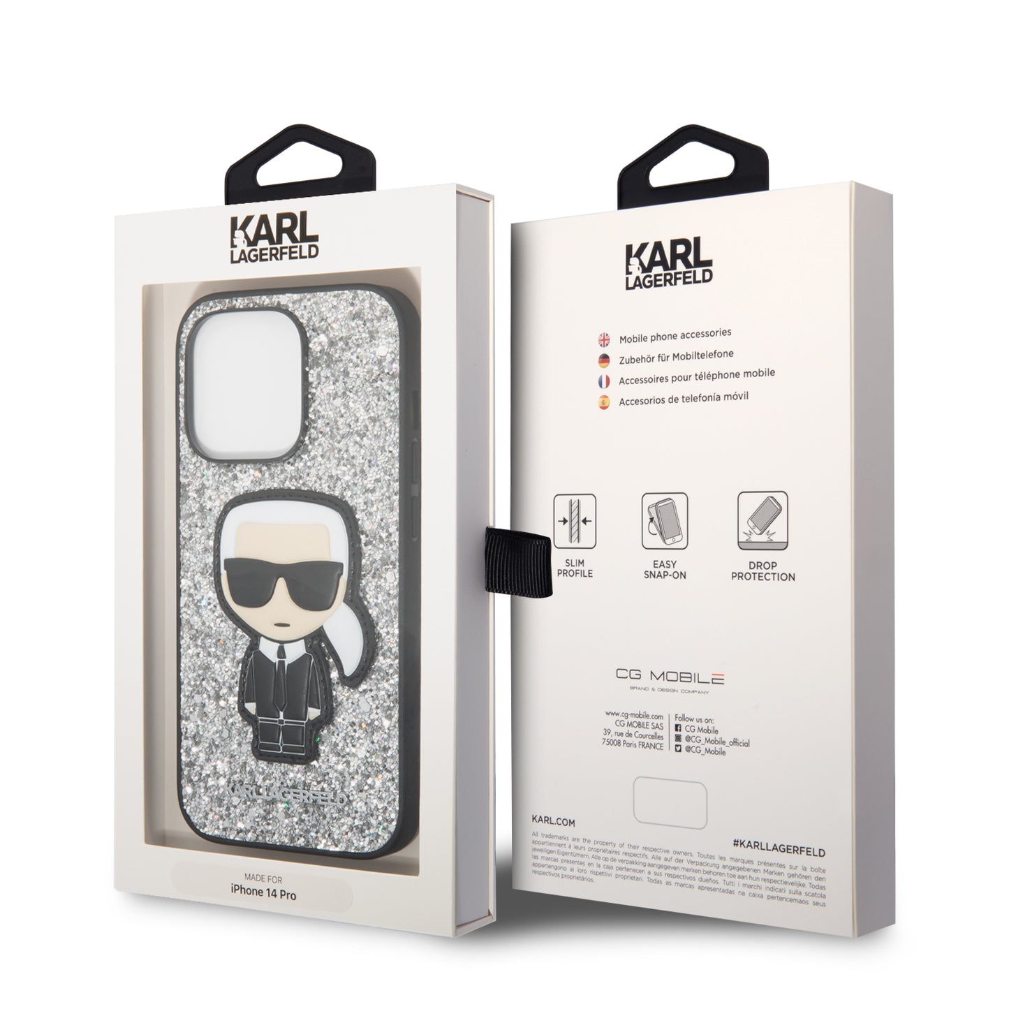 Funda Karl Lagerfeld Brillos Plata – iPhone 14 Pro