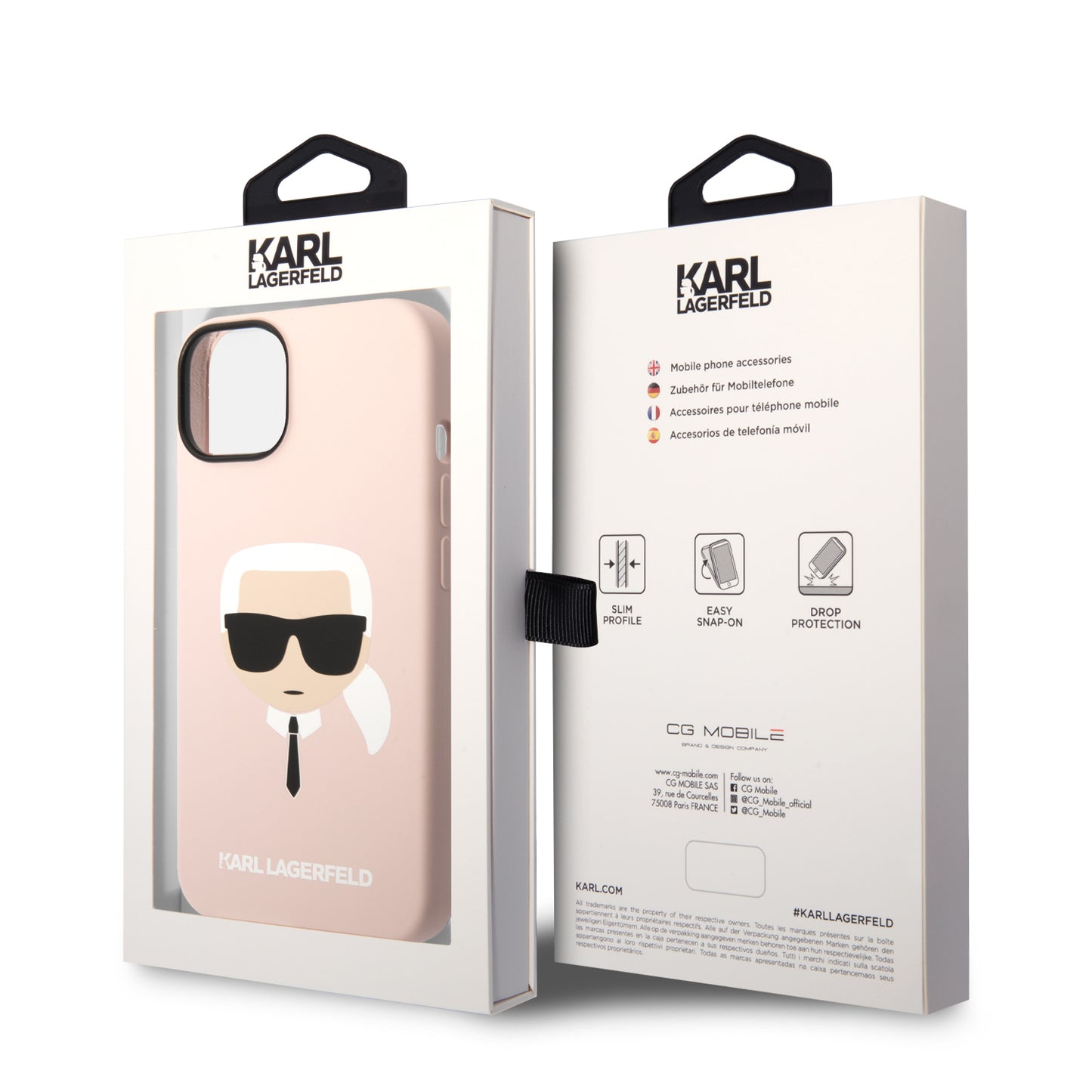 Case Karl Lagerfeld Cabeza Rosa para iPhone 14 Plus | Silicón Original y Estilo Exclusivo