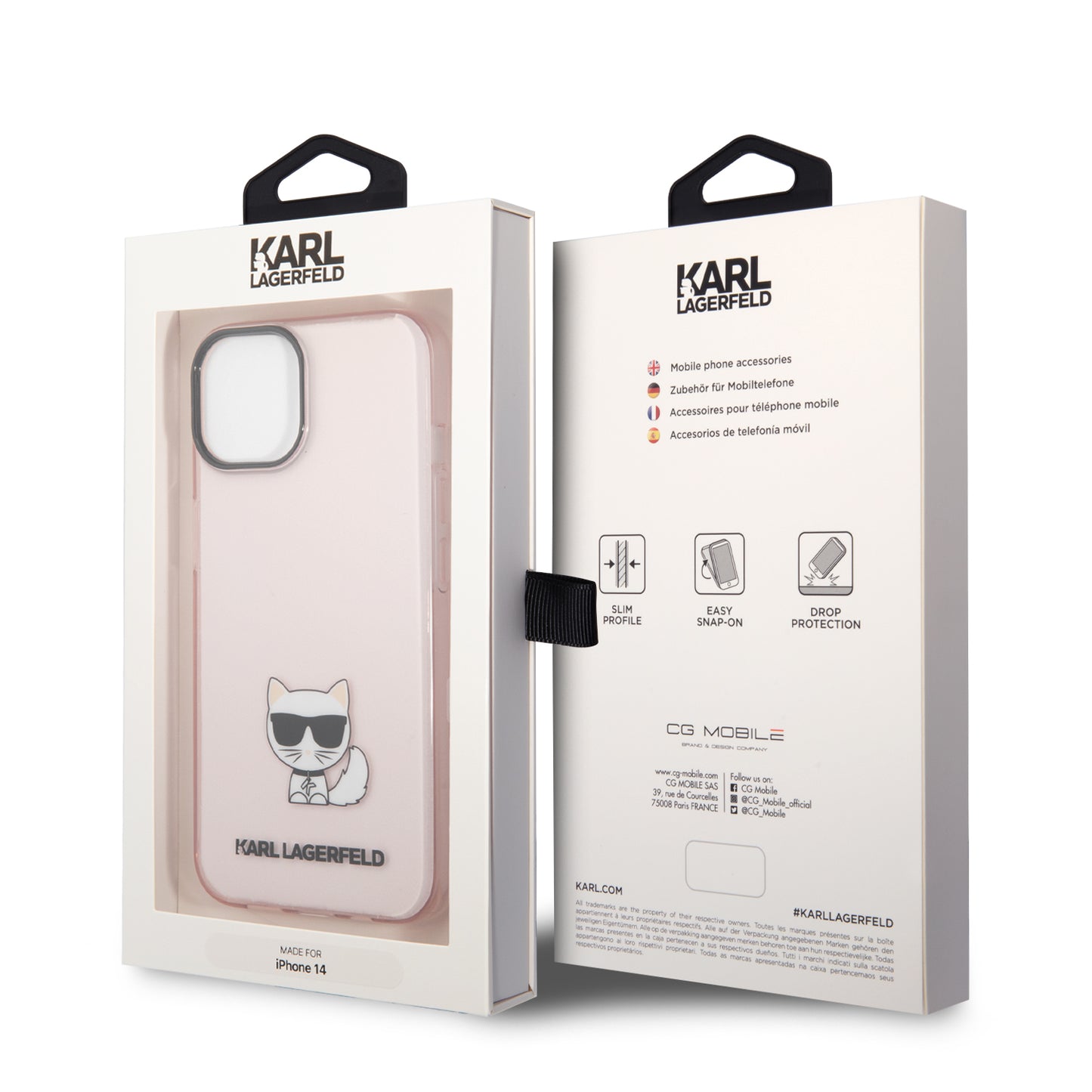 Funda Karl Lagerfeld Choupette Transparente para iPhone 14 – Protección Elegante