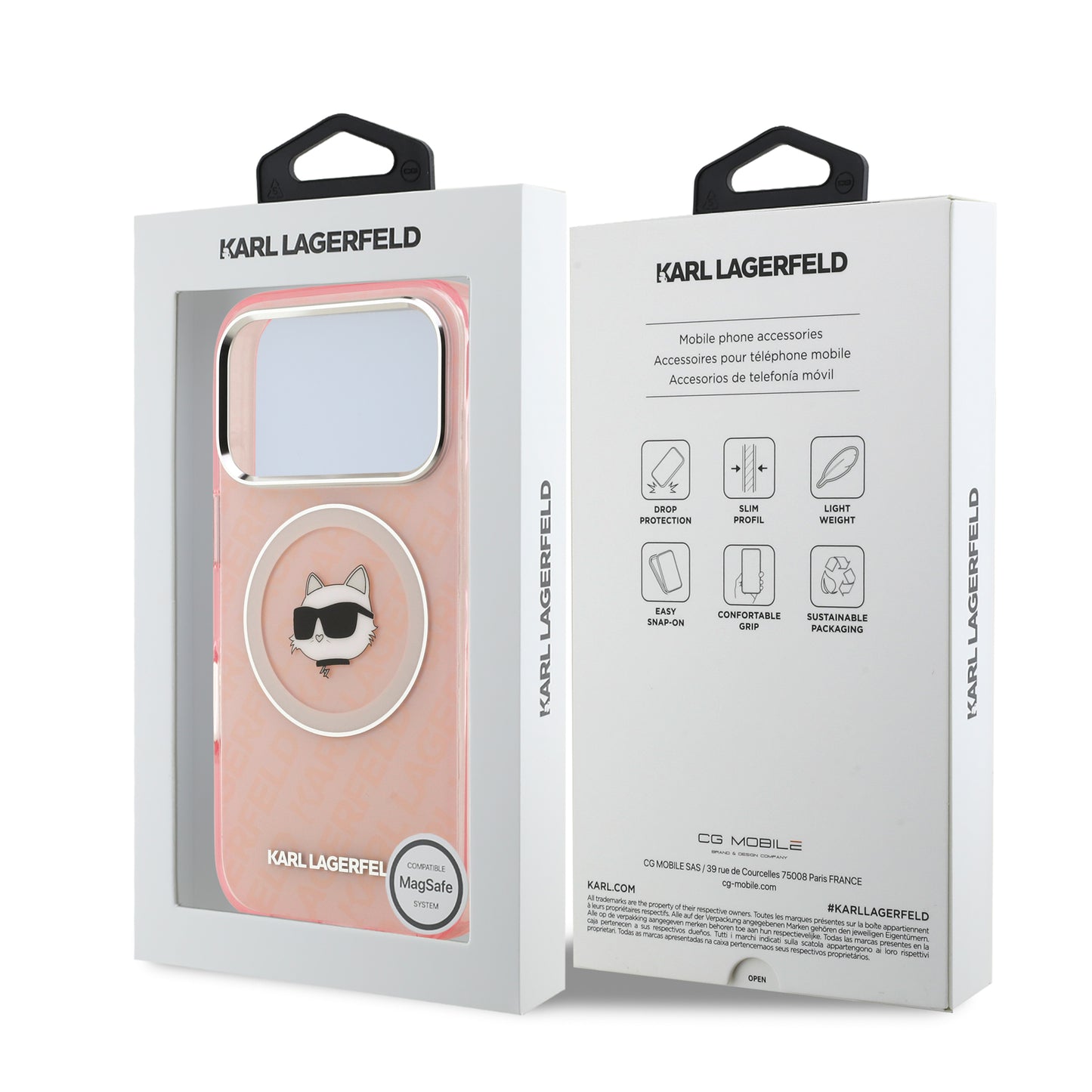 Funda Karl Lagerfeld Choupette Glitter con MagSafe para iPhone 17 Pro – Edición Premium