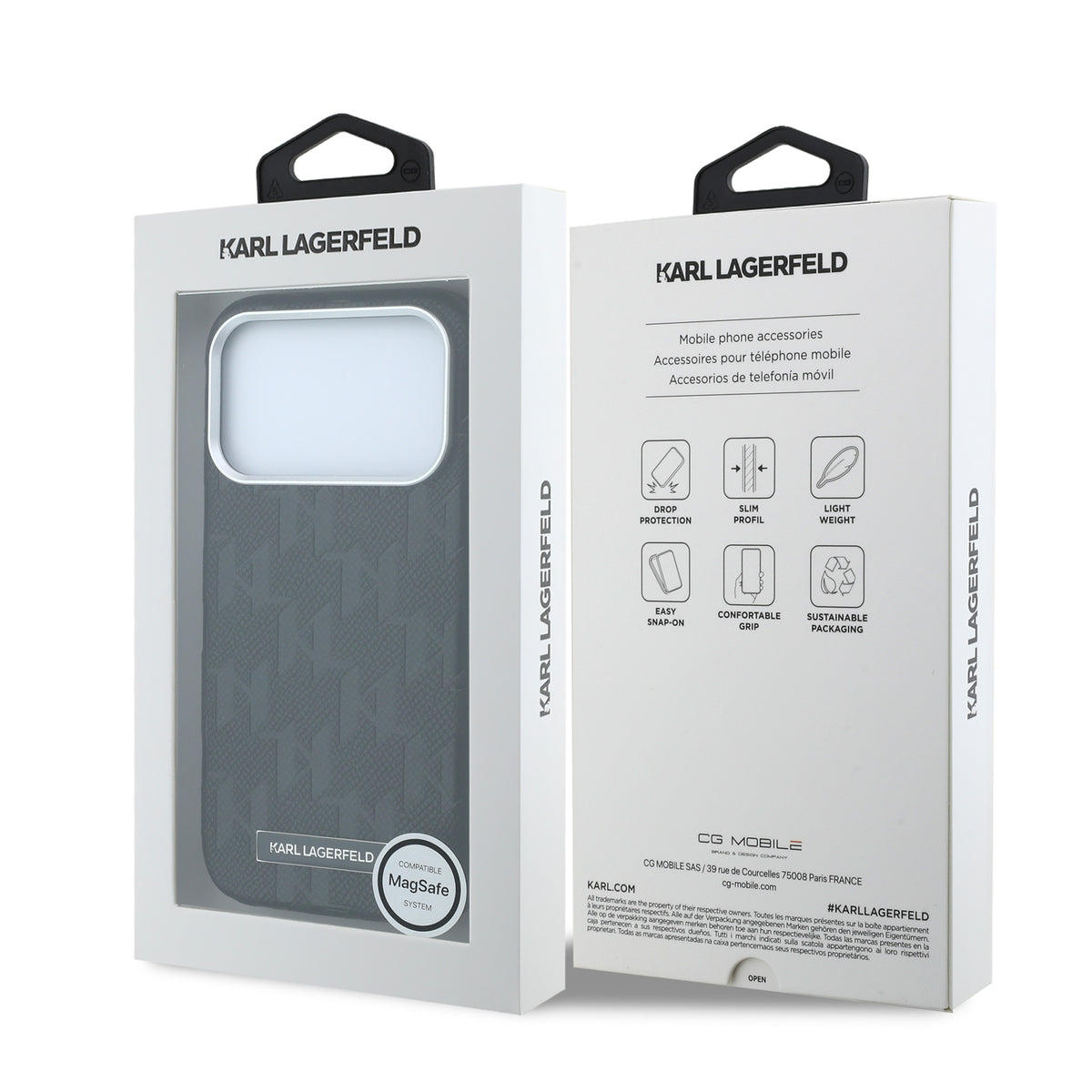 Funda Karl Lagerfeld Original iPhone 18 Pro MagSafe Negra
