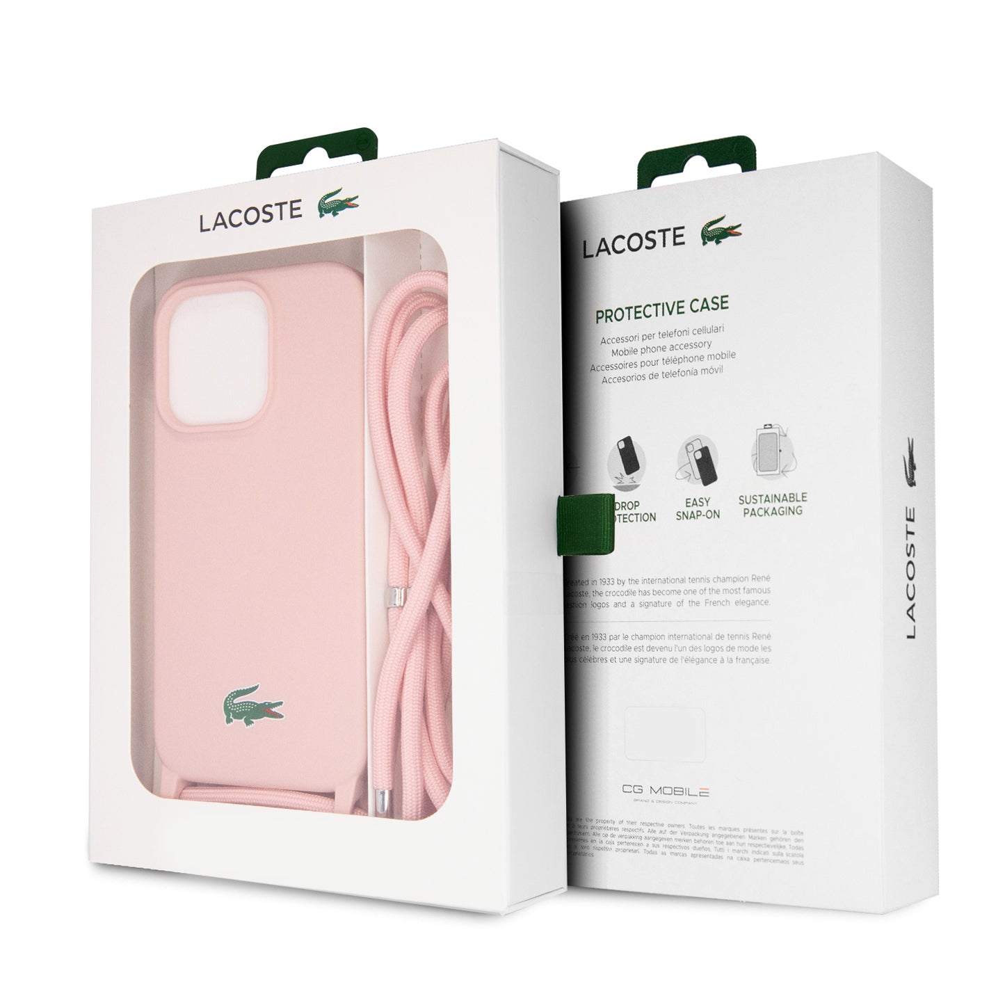 Case Lacoste Logo Impreso con Correa iPhone 15 Pro