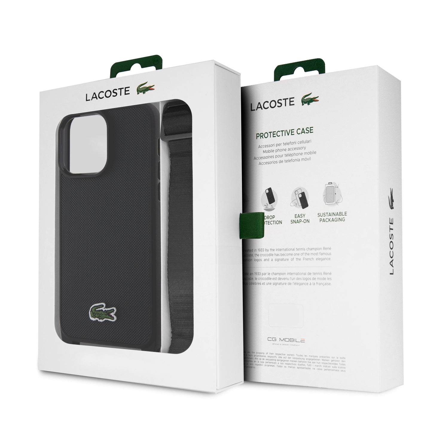 Case Lacoste Logo Bordado con Correa iPhone 15 Pro