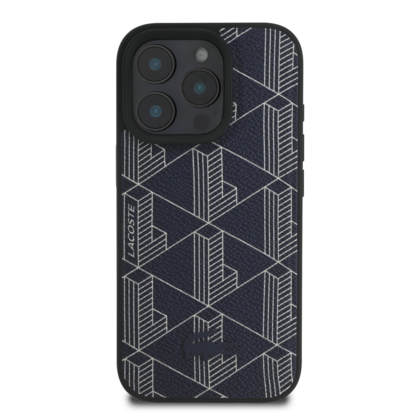 Case Lacoste Monograma iPhone 16 Pro Max Azul | Estilo y Protección Premium