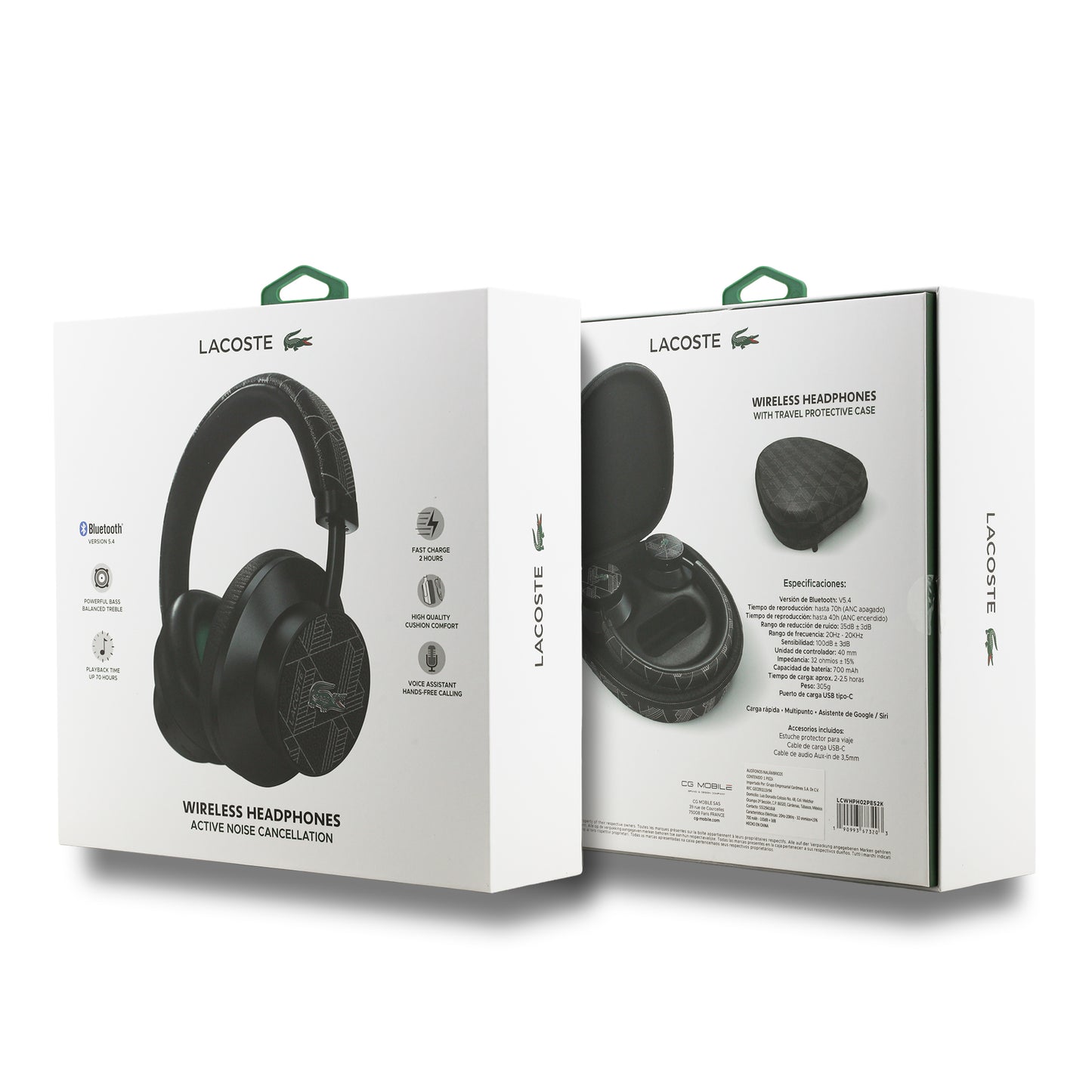 Audífonos Diadema Lacoste Originales Monograma Negros