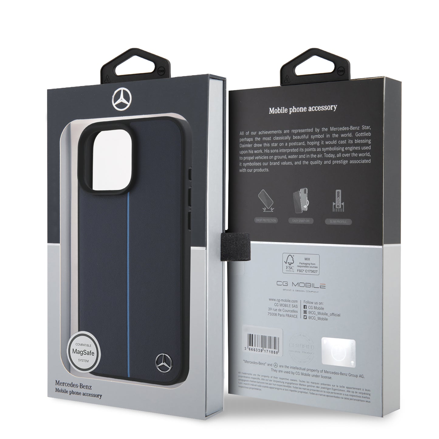 Funda Mercedes-Benz Línea Premium para iPhone 16 Pro Max Negra | Original