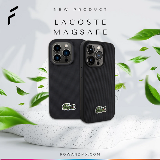 Case Lacoste Logo Bordado MagSafe para iPhone 16 Pro Max – Elegancia y Protección Premium