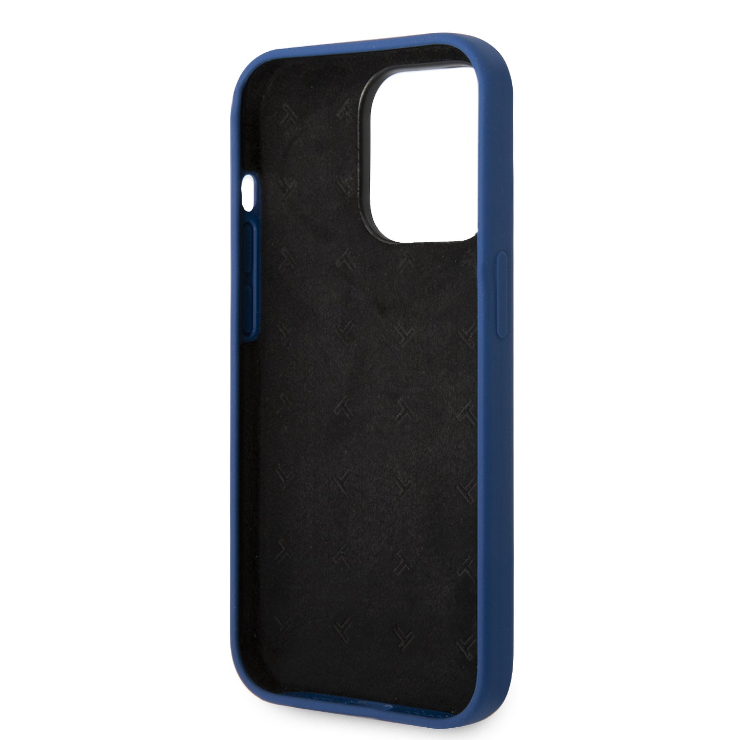 Funda TUMI Silicón Azul con Logo Metálico para iPhone 14 Pro Max