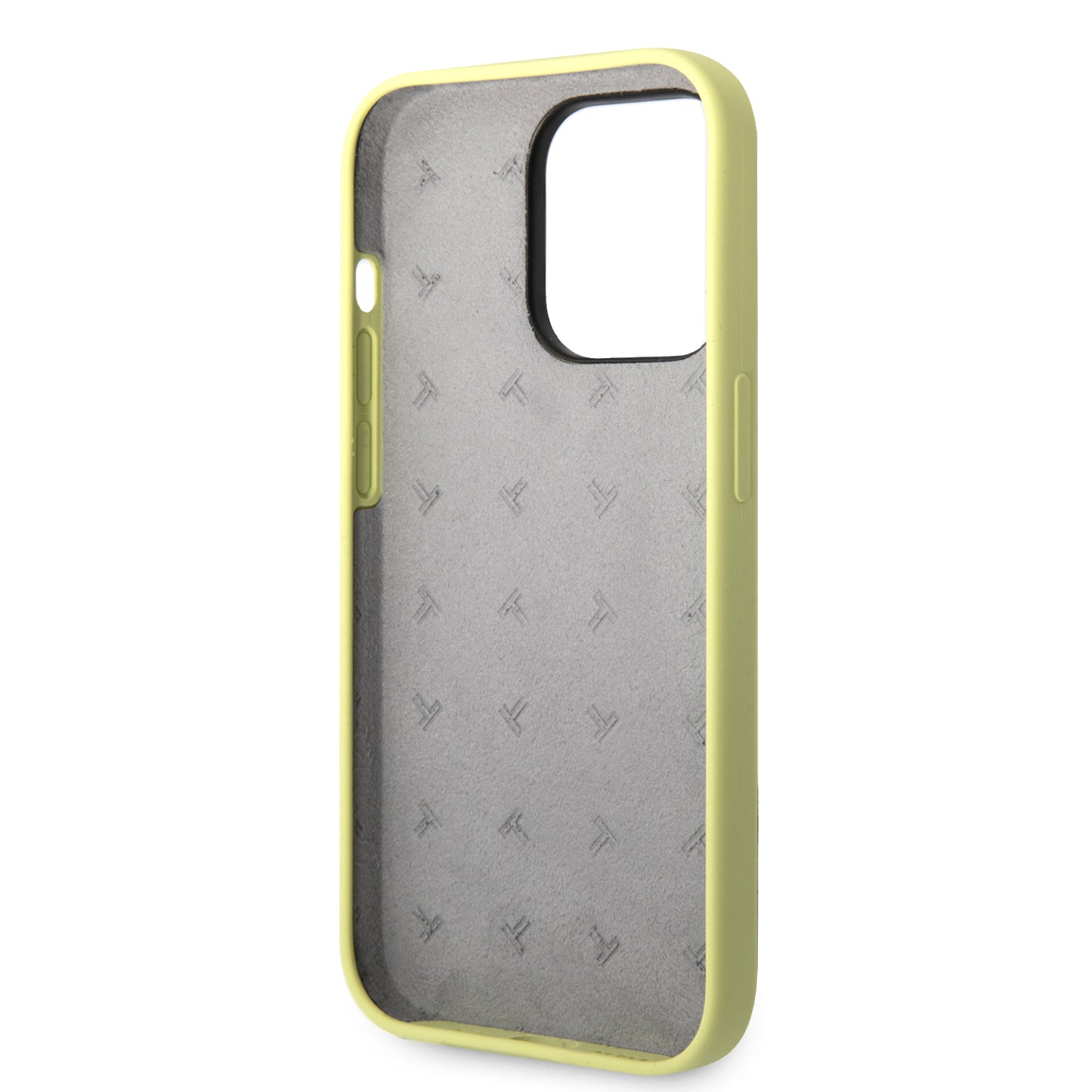 Funda TUMI Amarilla Silicón con Logo Metálico para iPhone 14 Pro Max