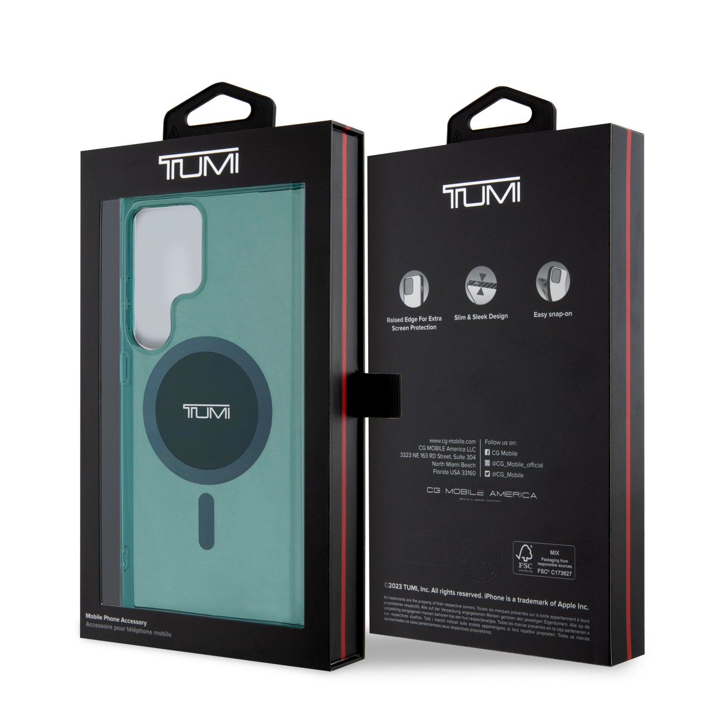 Case Tumi Diseño Transparente Azul S24 Ultra