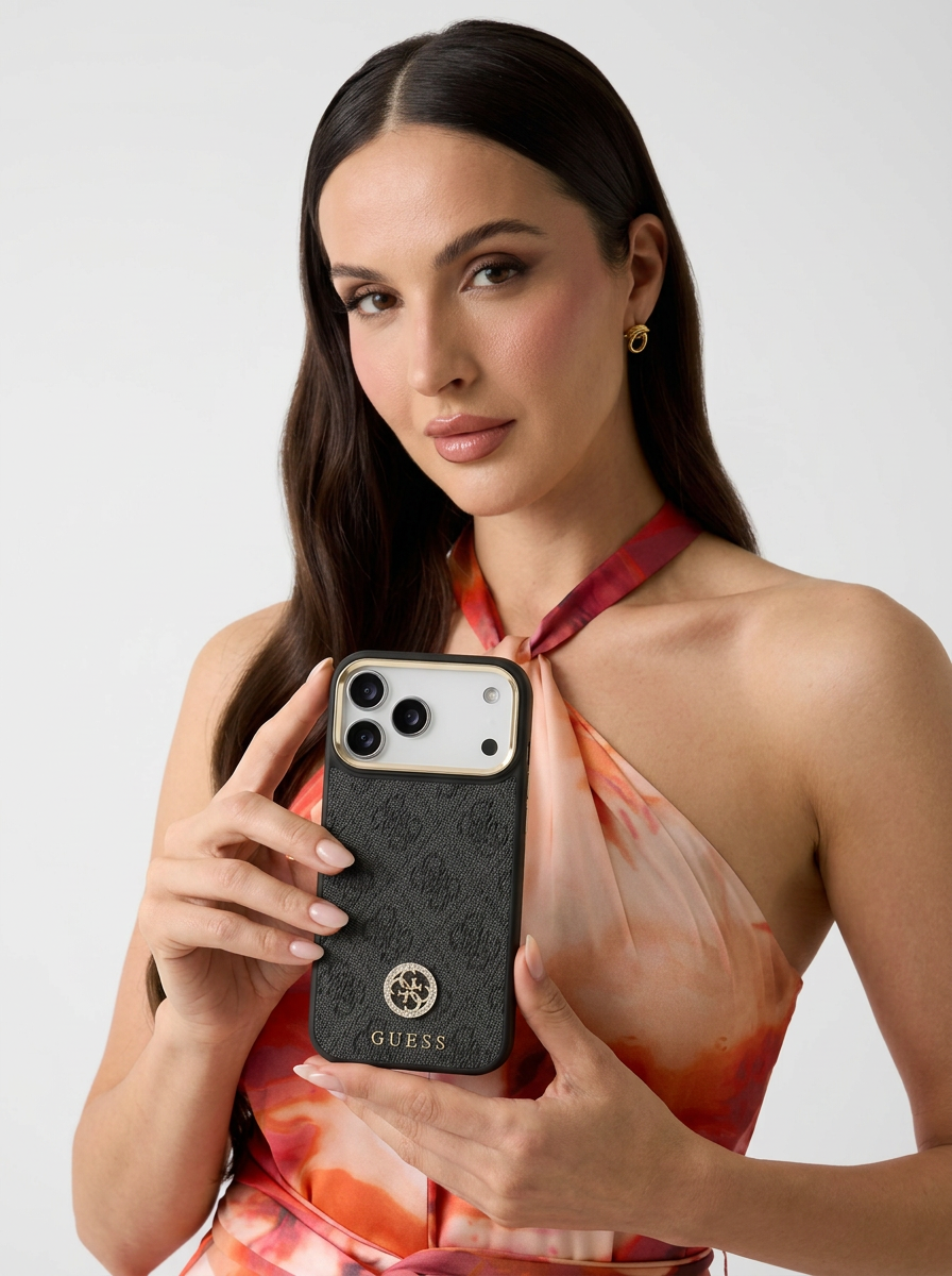 Funda Guess Original iPhone 17 Pro Max Leather Metal