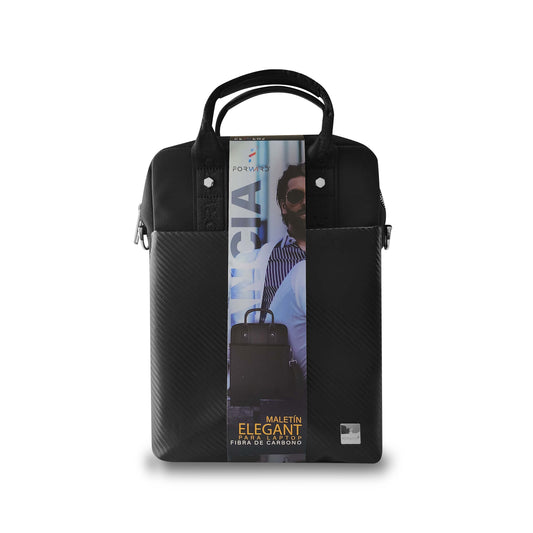Portafolio Vertical Forward Fibra de Carbono 14” Negro – Ejecutivo y Moderno