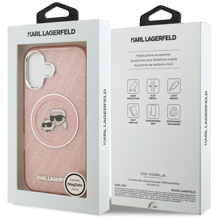 Funda Karl Lagerfeld Choupette Glitter con MagSafe para iPhone 17 – Edición Premium