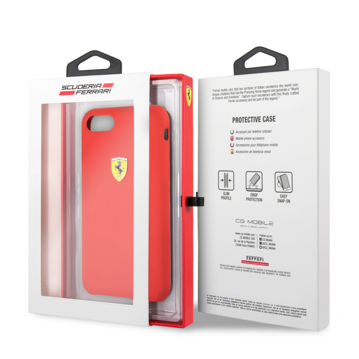 Case/Funda Ferrari Negro iPhone SE 2022, 6, 7 y 8 + Soporte Universal –  ForwardContigo