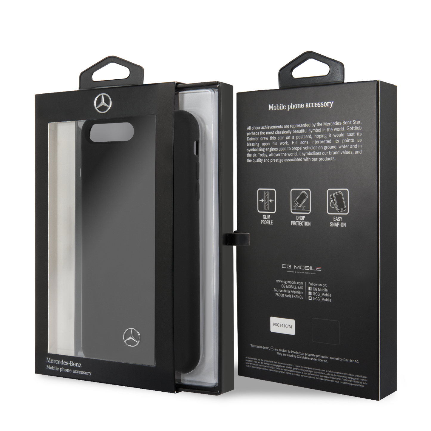 Funda Case Mercedes Benz Silicon Negra iPhone 6+7,8 Plus - ForwardContigo