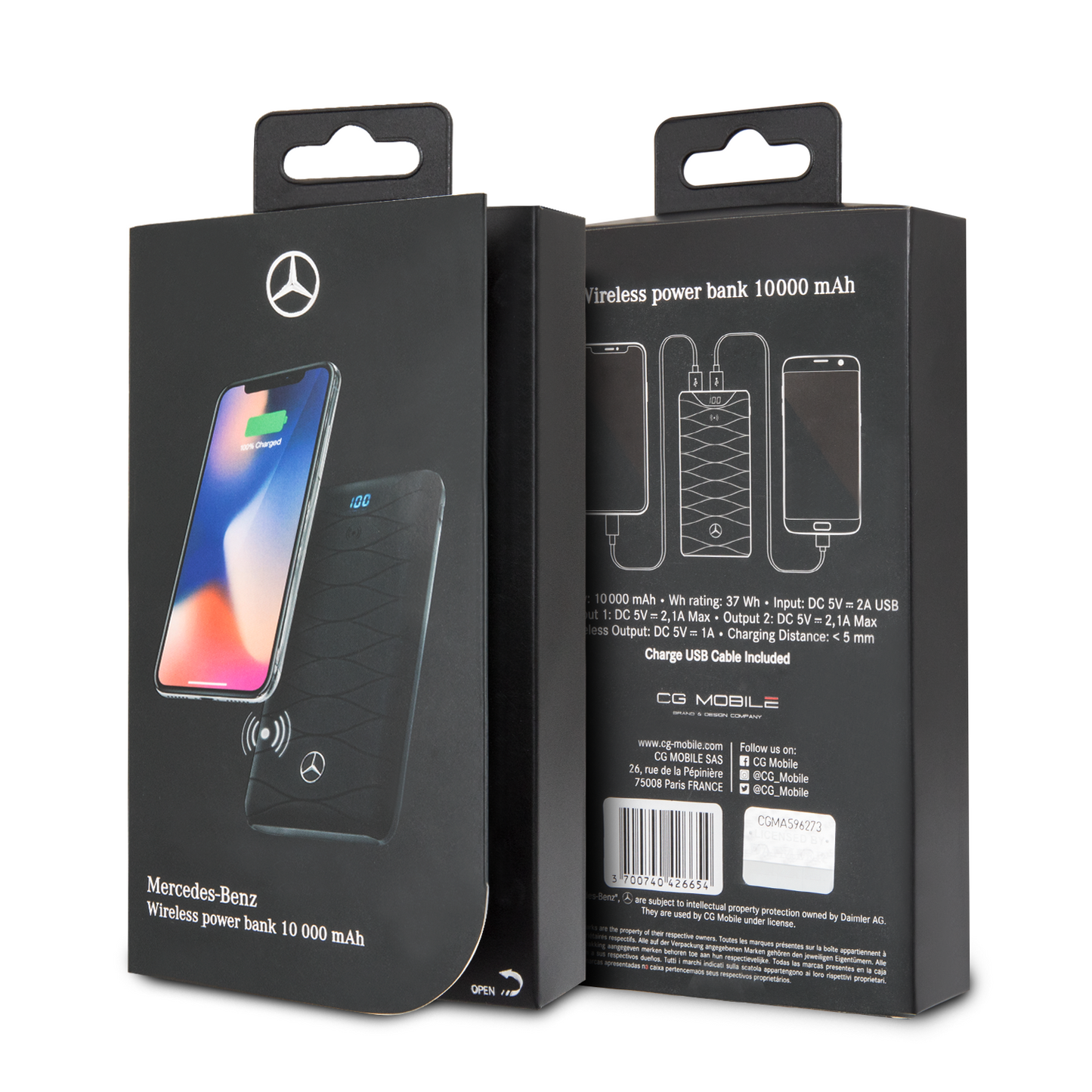 Power Bank Mercedes Benz inalambrico 10,000 mAh - ForwardContigo