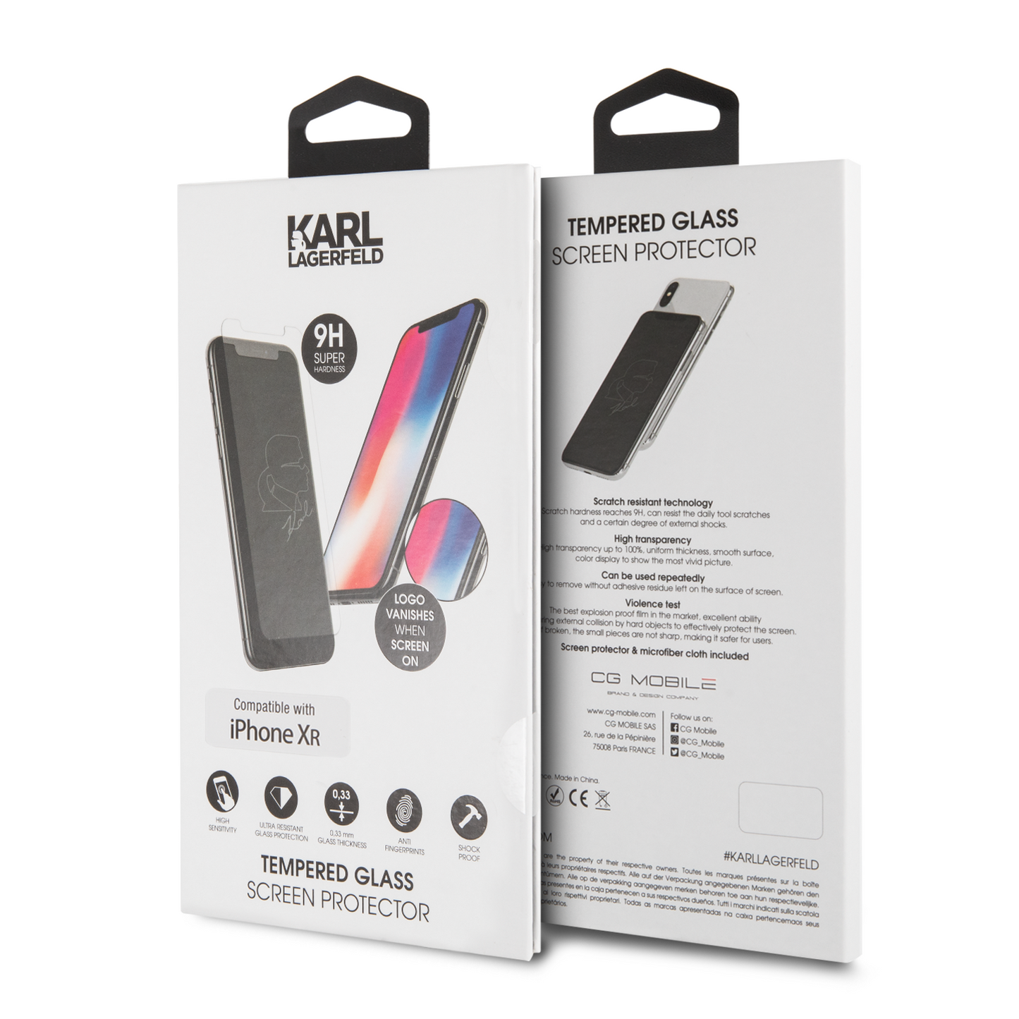 Protector de pantalla 9H Karl Lagerfeld para iPhone XR - ForwardContigo