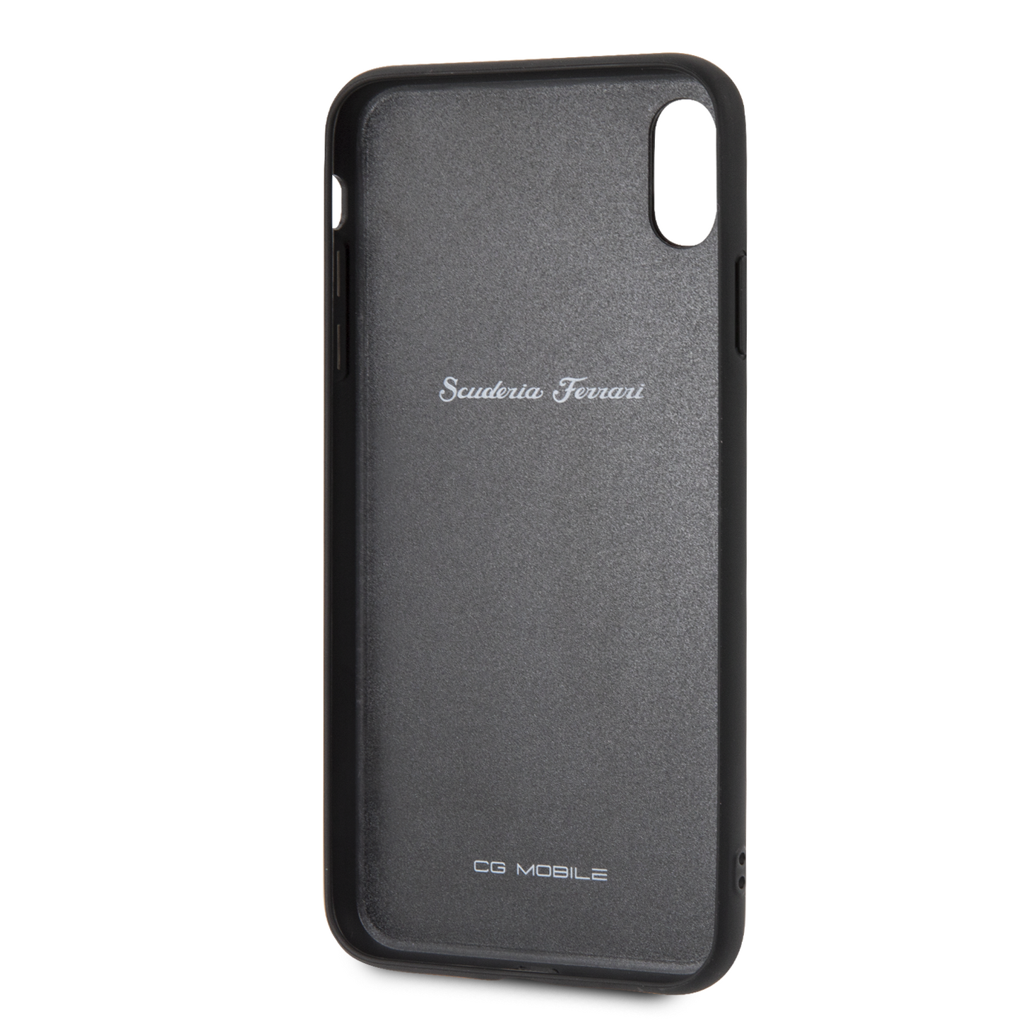 Funda Case Ferrari Piel Negra Flechas iPhone Xs Max - ForwardContigo