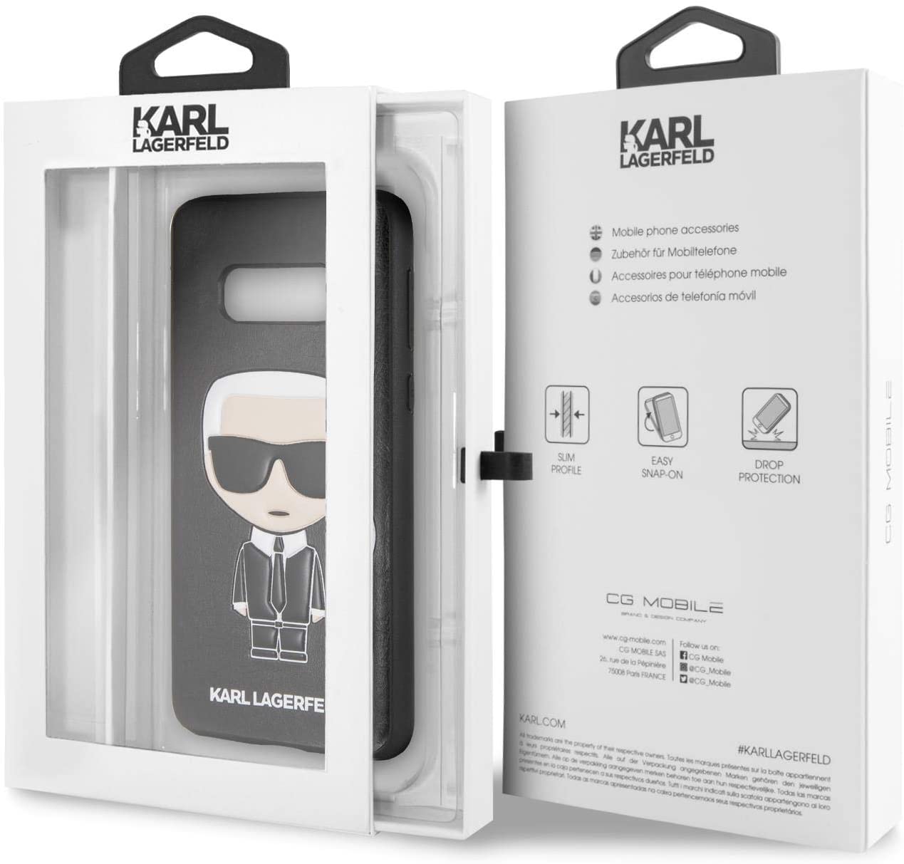 Case/Funda Karl Lagerfeld Iconic Color Negro Samsung Galaxy S10
