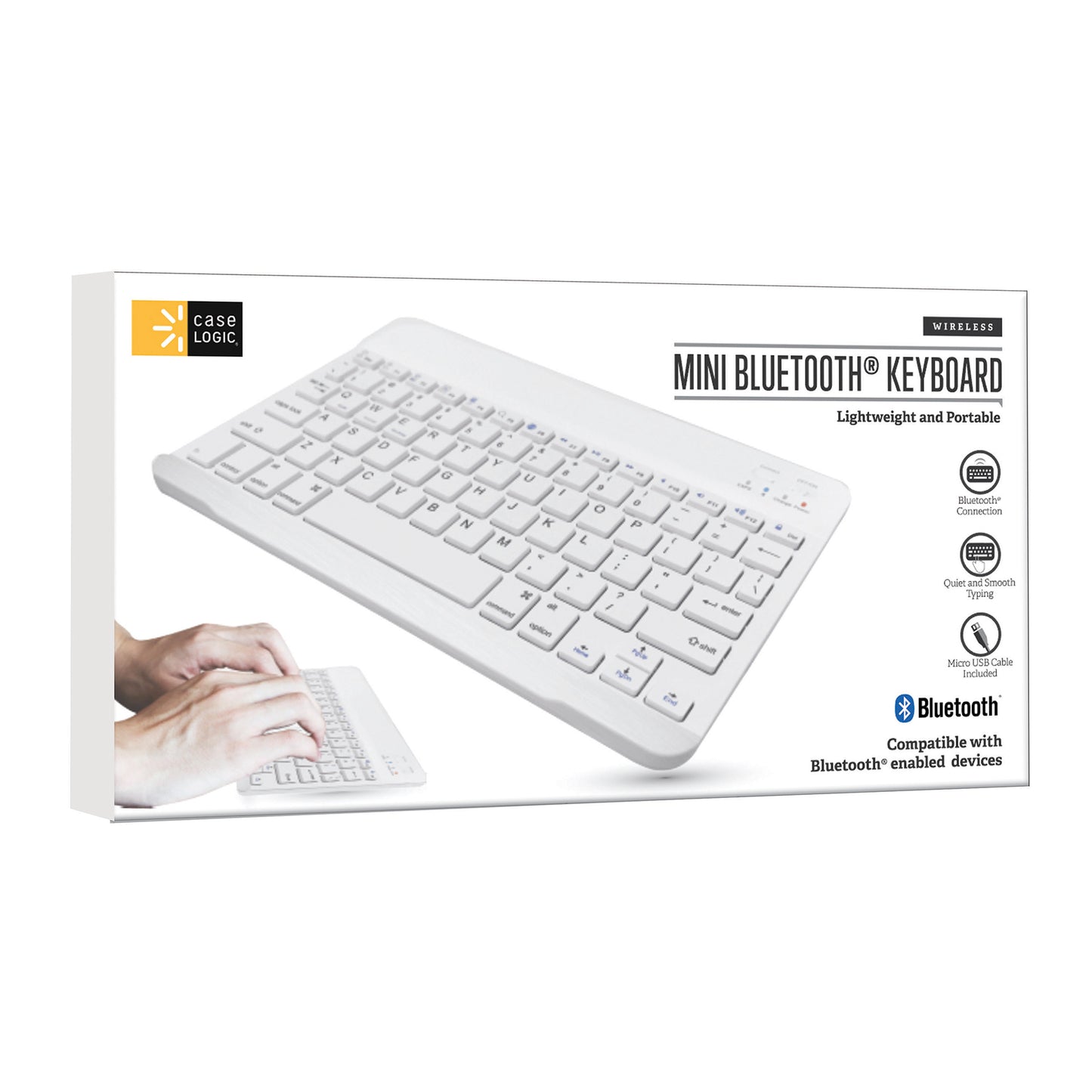 Mini Teclado inalambrico en español Case Logic Blanco - ForwardContigo