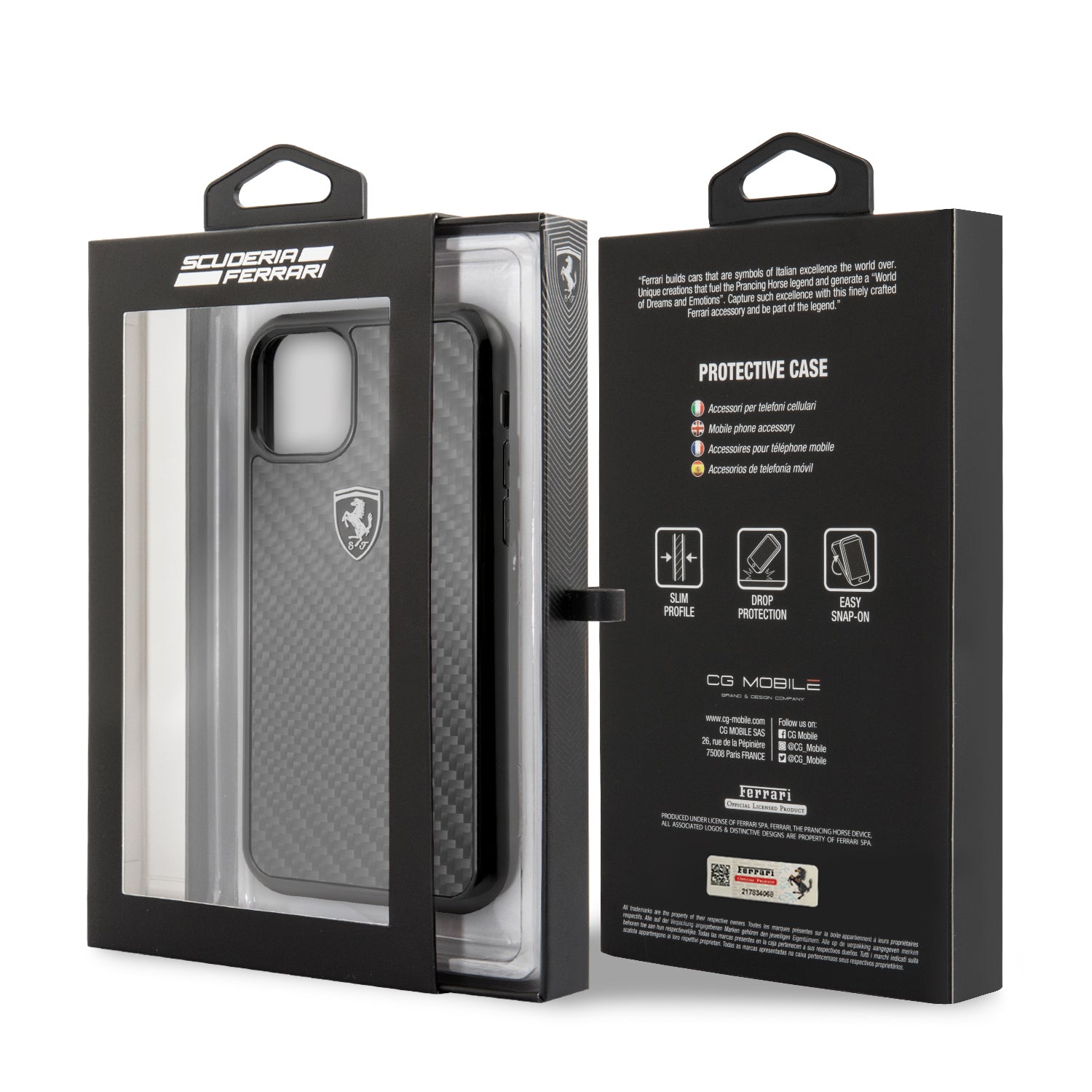 Case Funda Ferrari fibra de carbono iPhone 11 Pro - ForwardContigo