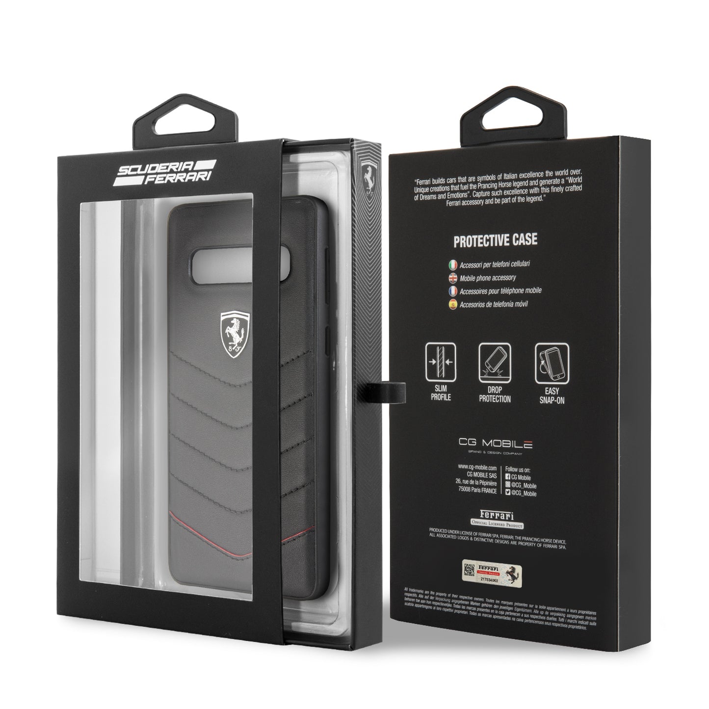 Funda Case Ferrari Piel Negra Fechas Samsung S10 - ForwardContigo
