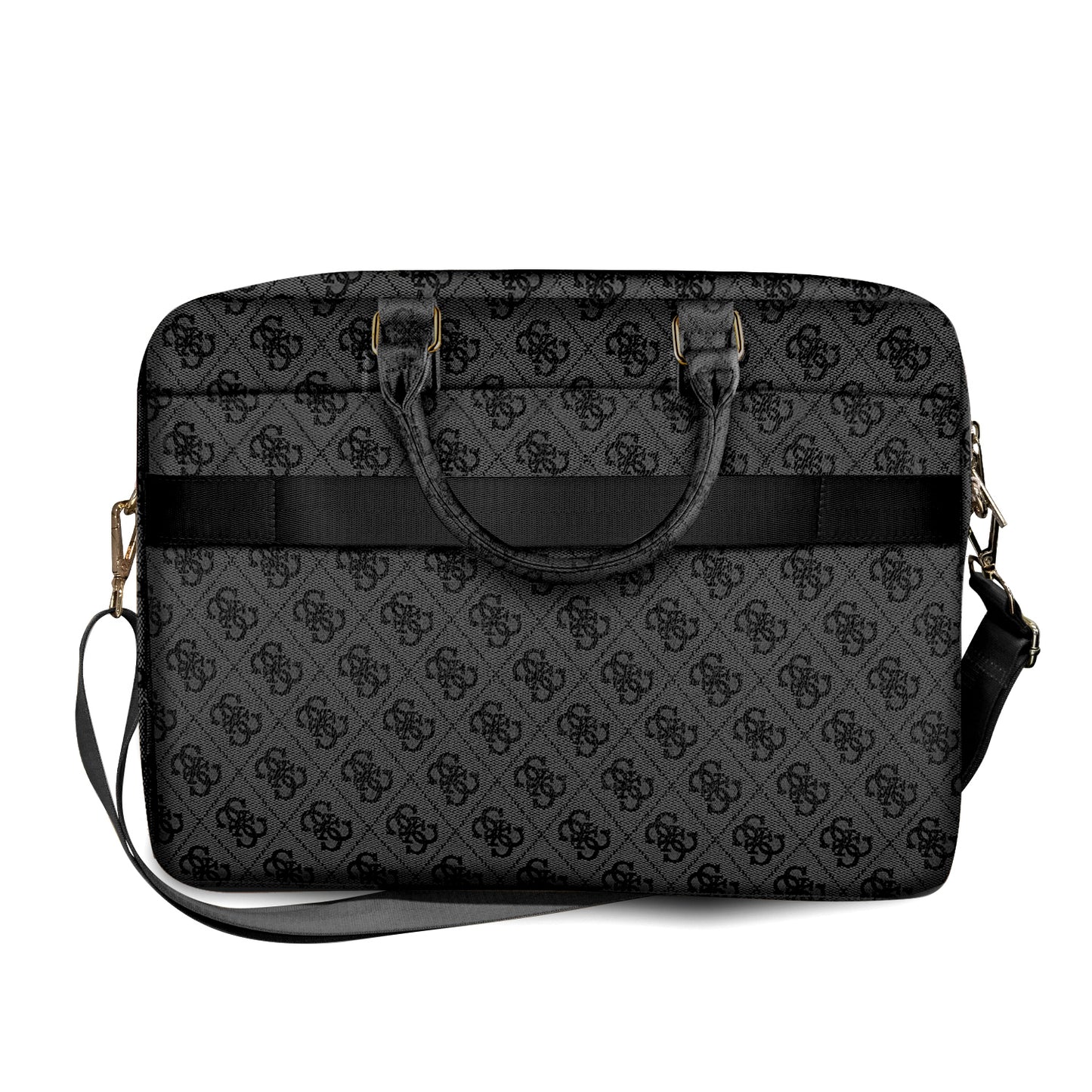 Bolso/Portafolio Guess Diseño 4G con Logo 4G de Metal Color Café
