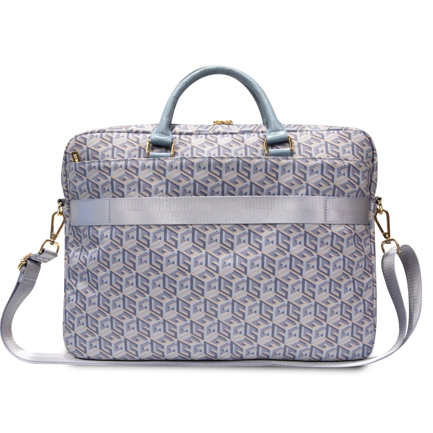 Bolso/Portafolio Guess Patrones Cubo G Color Azul