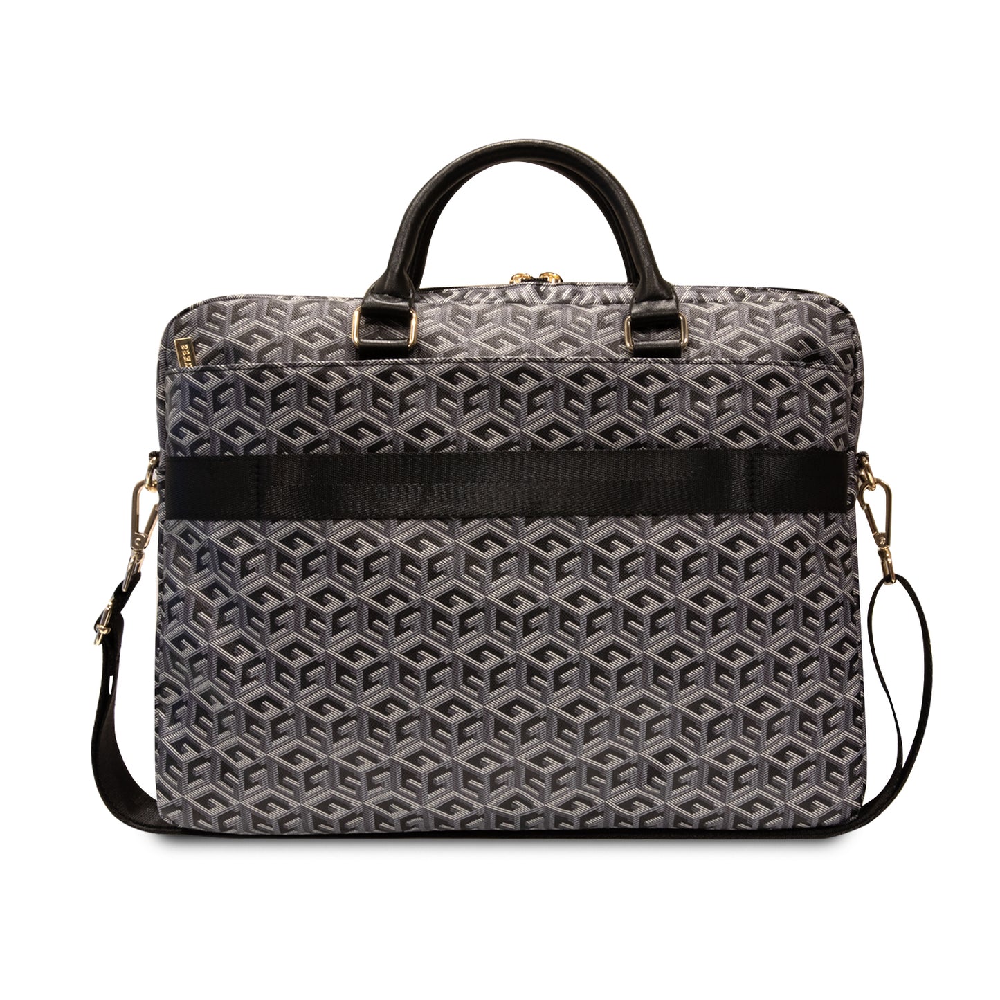 Bolso/Portafolio Guess Patrones Cubo G Color Negro