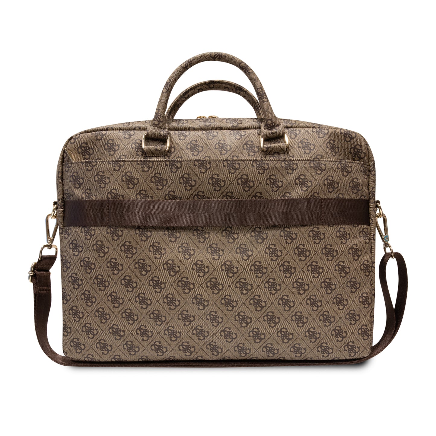 Bolso/Portafolio Guess Diseño 4G y Printed Stripes Color Cáfe