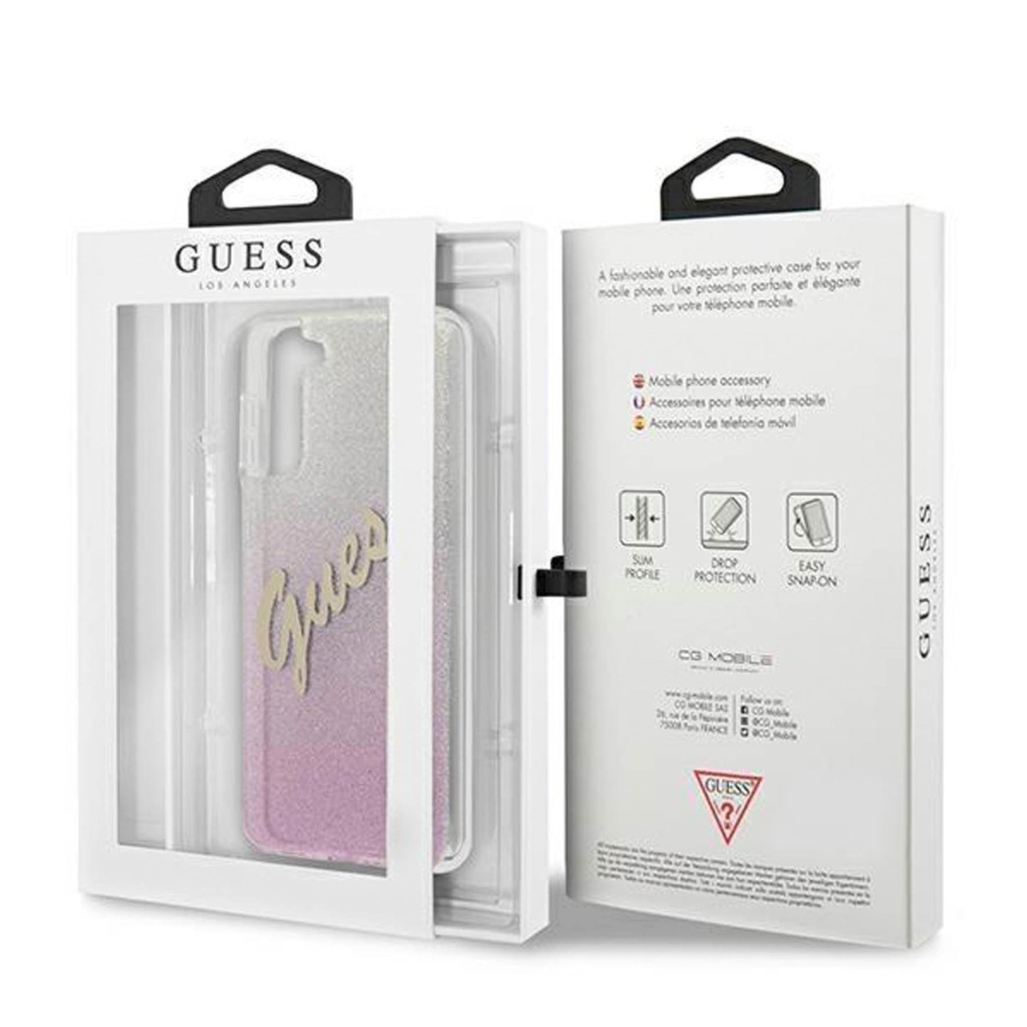 Case/Funda GUESS degradado glitter TPU Samsung S21