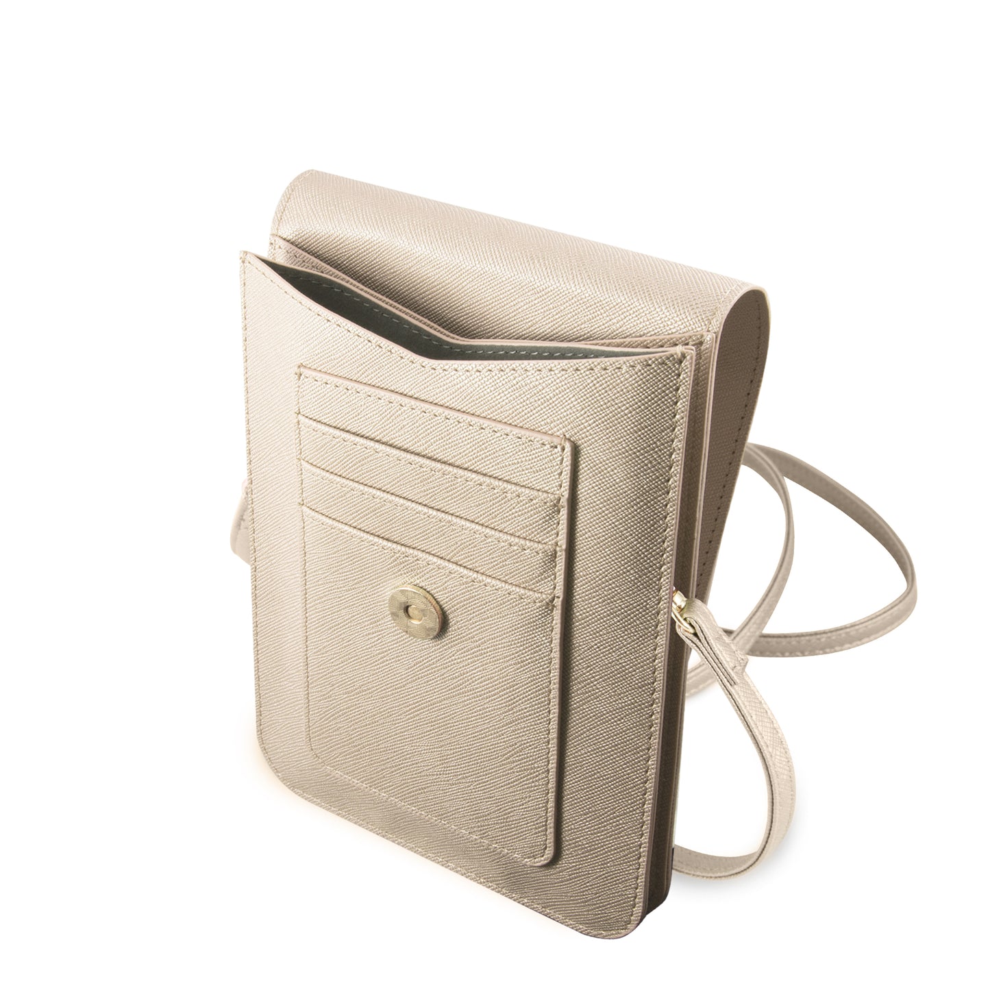 Case/Wallet Bag Guess Color Beige con Logo Grabado