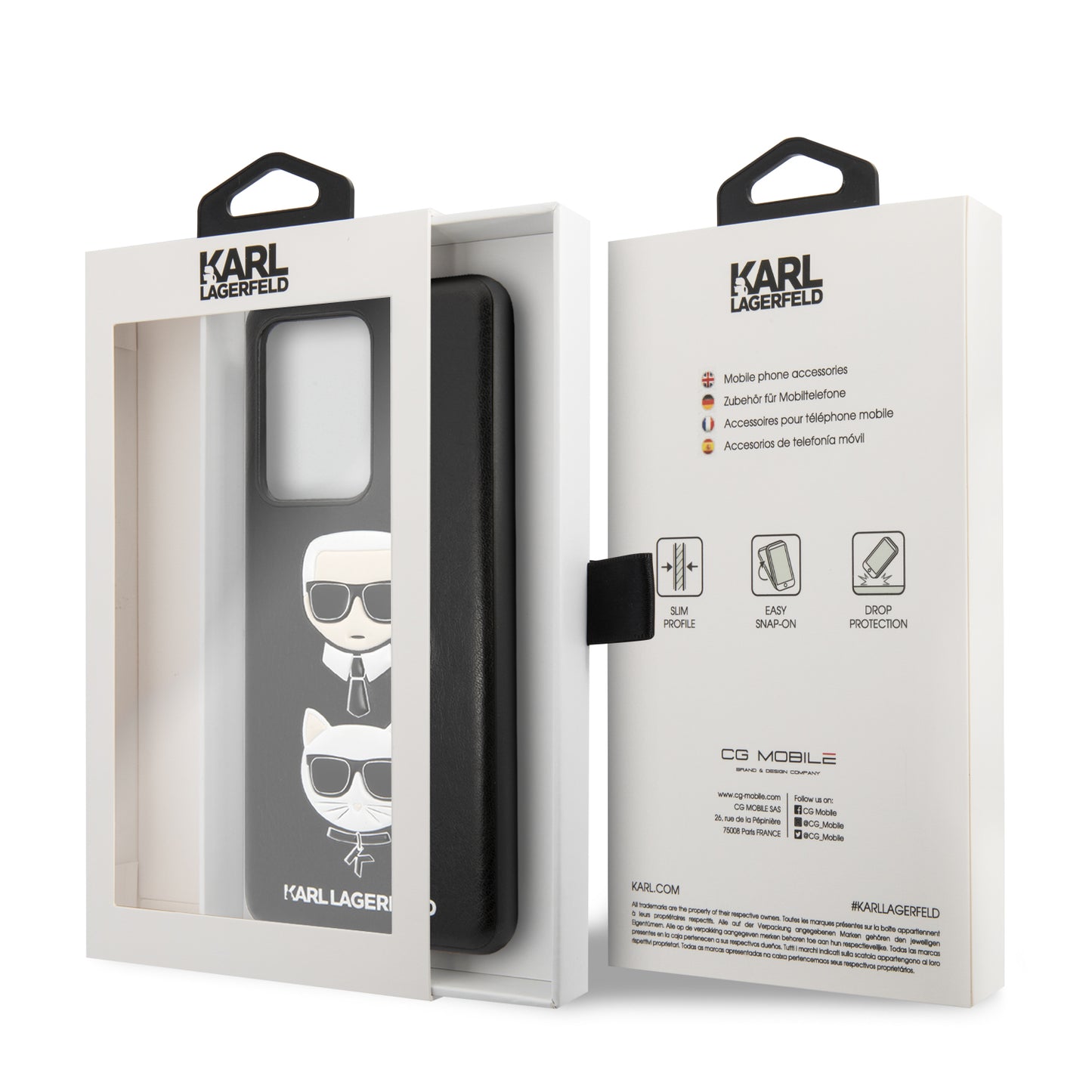 Case/funda Karl Lagerfeld &Choupette PU tipo Piel Samsung S20 Ultra Negro