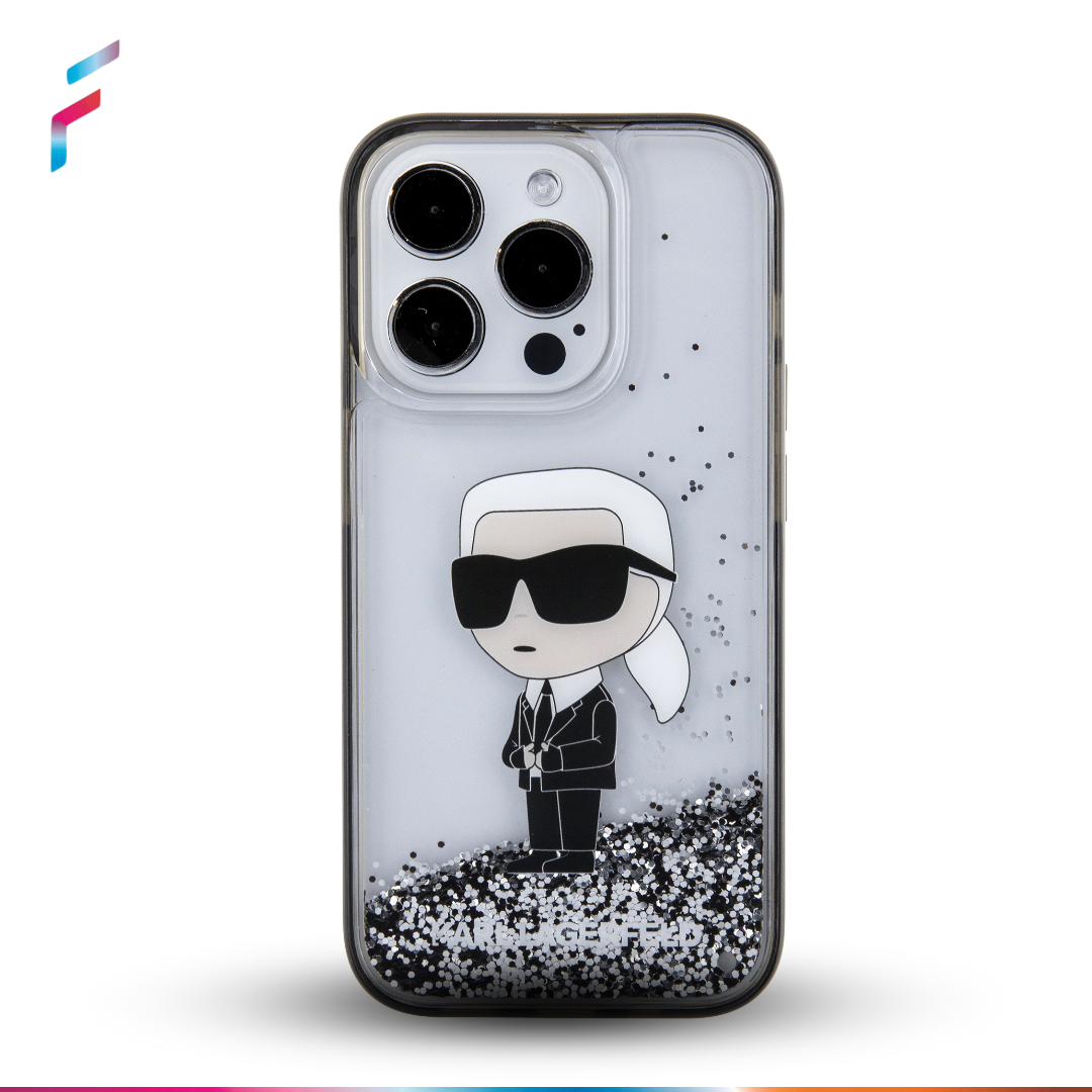 Case Karl Lagerfeld Diamantina Plata para iPhone 15 Pro Max - Estilo y Protección de Lujo