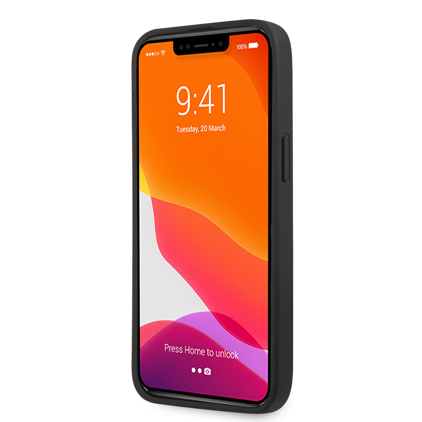 Funda AMG de Piel Perforada para iPhone 13 Pro Max - Negro | Case de Lujo Original