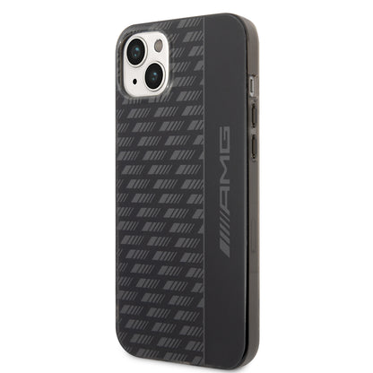 Funda AMG con Patrón Gris para iPhone 14 Plus - Negro | Case Original de Lujo