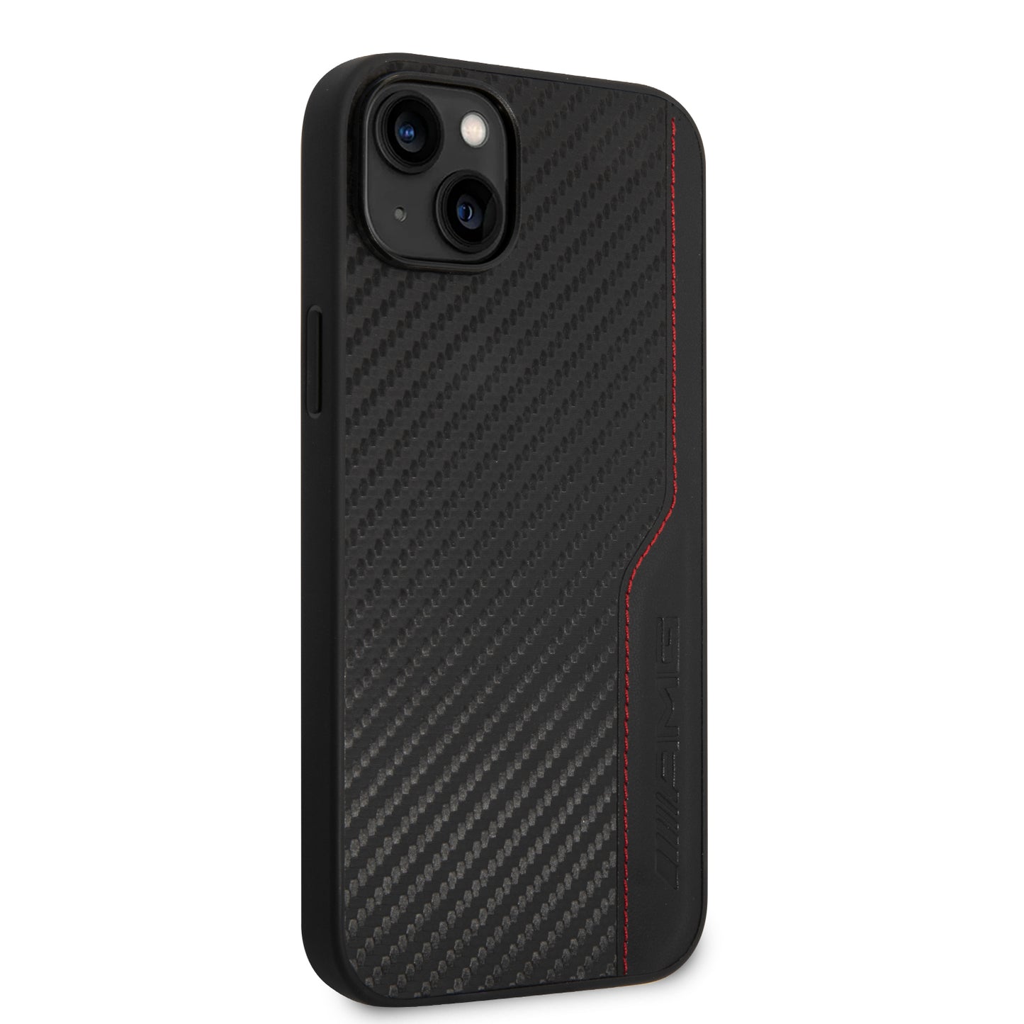 Funda AMG de Fibra de Carbono y Piel para iPhone 14 Plus - Negro | Case Original de Lujo