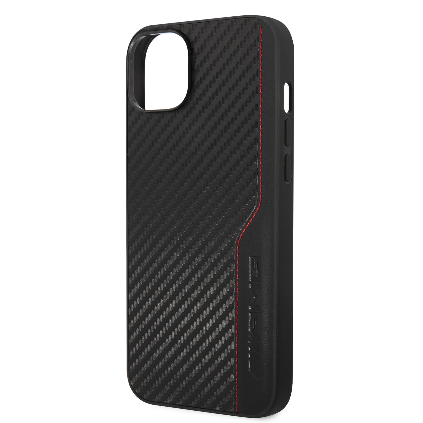 Funda AMG de Fibra de Carbono y Piel para iPhone 14 Plus - Negro | Case Original de Lujo