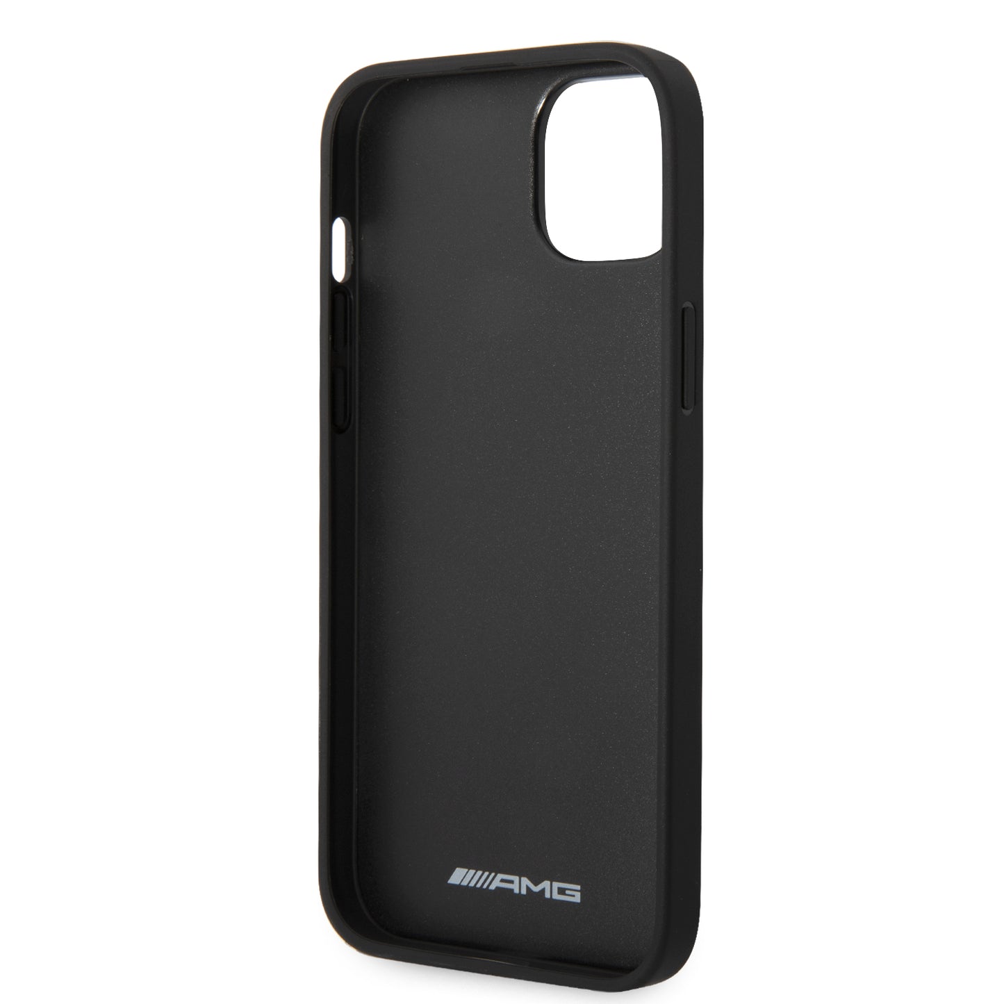 Funda AMG de Piel Perforada para iPhone 14 Plus - Negro | Case Original de Lujo