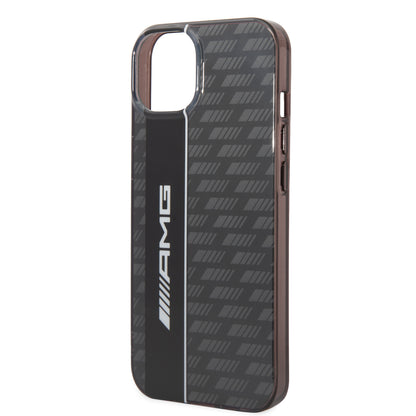 Funda AMG con Patrón Gris para iPhone 14 - Negro | Case Original de Lujo