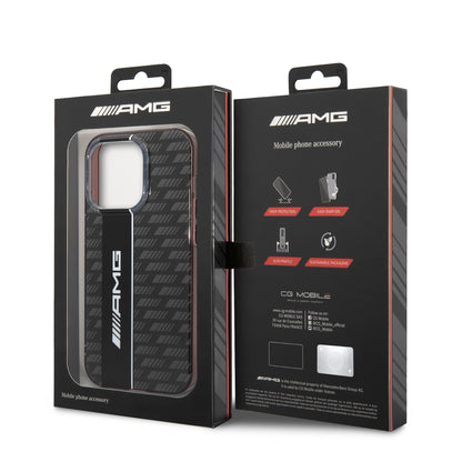 Funda AMG con Patrón Gris para iPhone 14 Pro Max - Negro | Case Original de Lujo